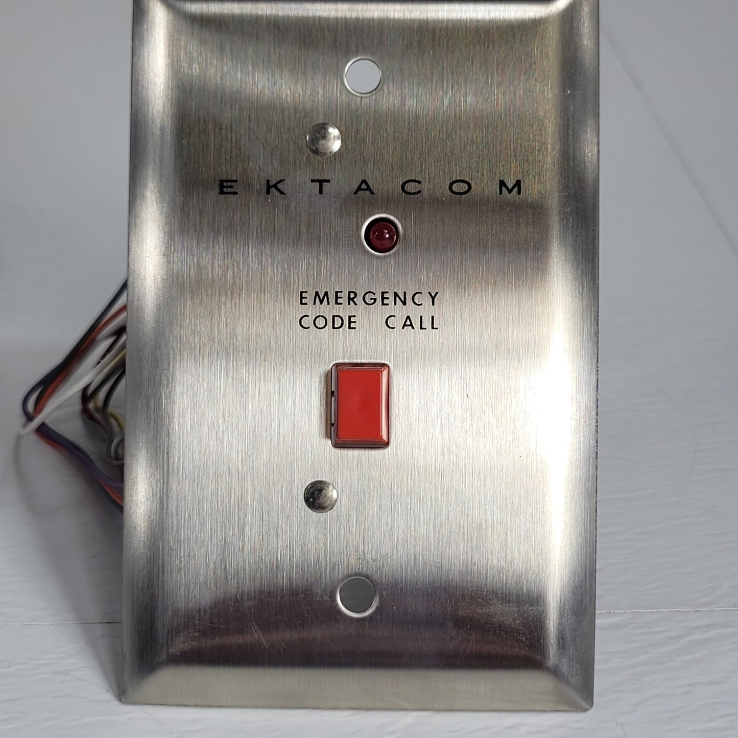 Ektacom HEB-1C Emergency Code Call Button Stainless Steel Wall Plate