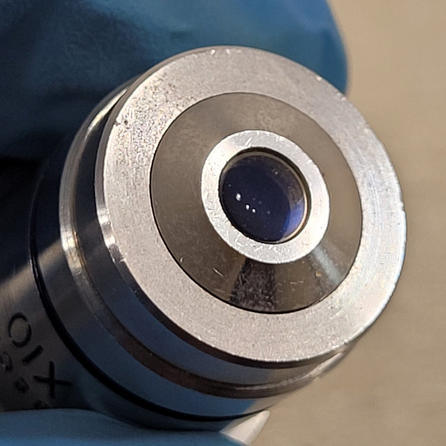 Beck 10X/25 Mag Microscope Objective Lens 20mm Thread Base Optical Instrument