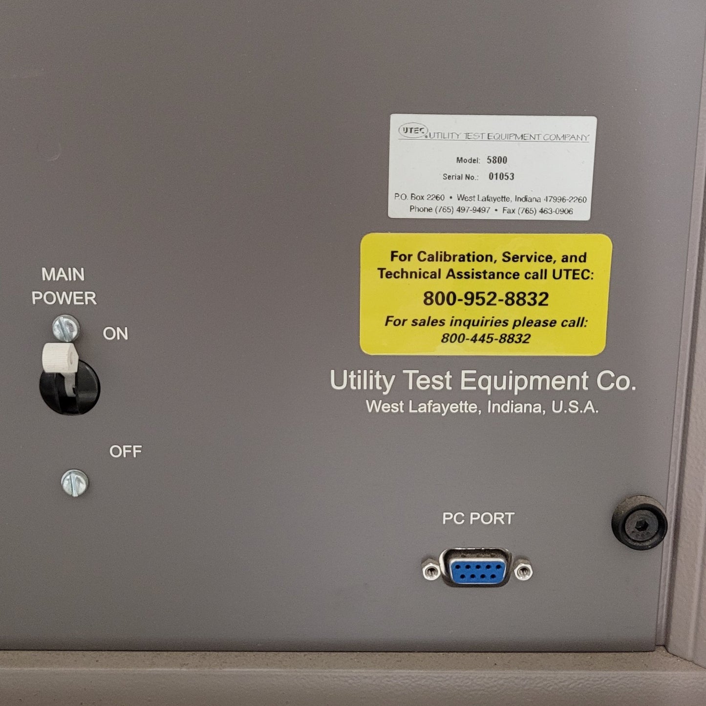 UTEC Utility Test Equipment 5800 Home Power Meter Calibration System 115V Tested