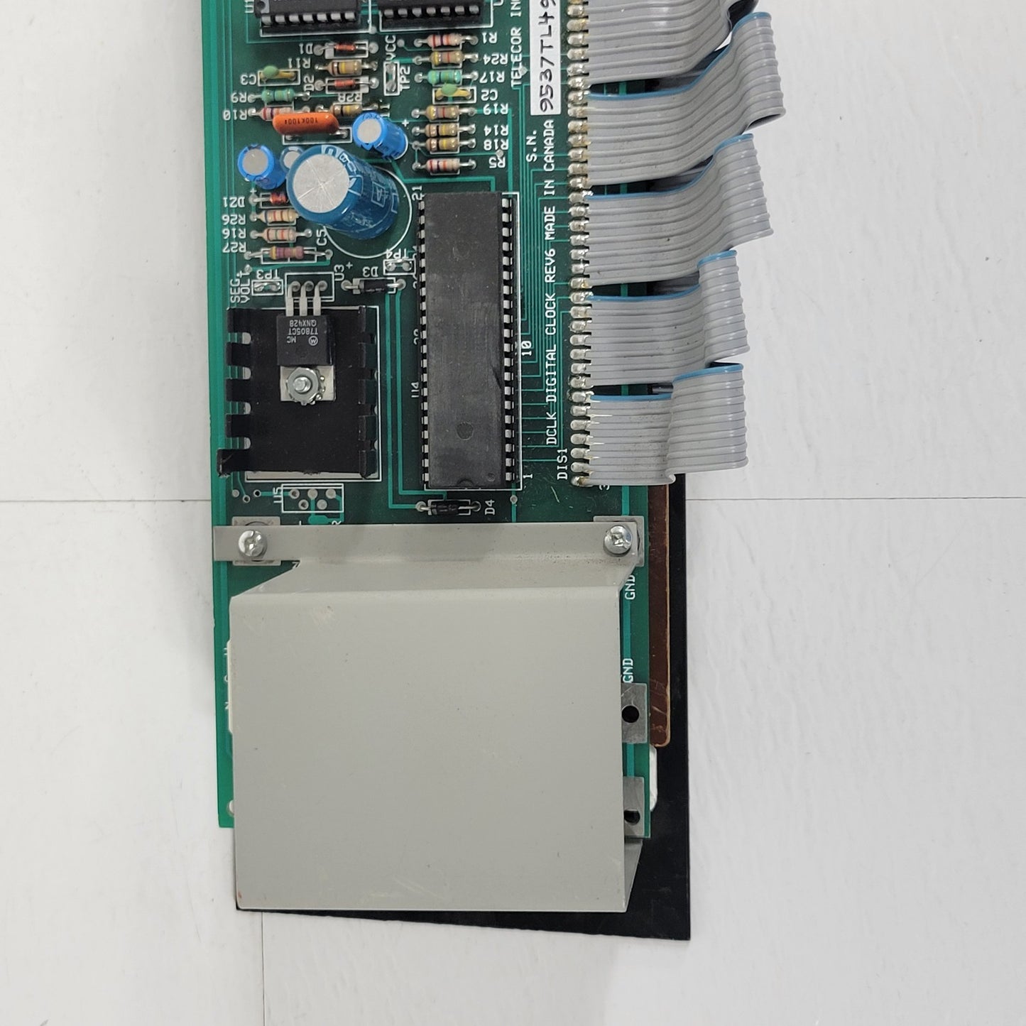 Telecor DCLK Digital Clock Rev 6 Circuit Board Screen With Black Frame