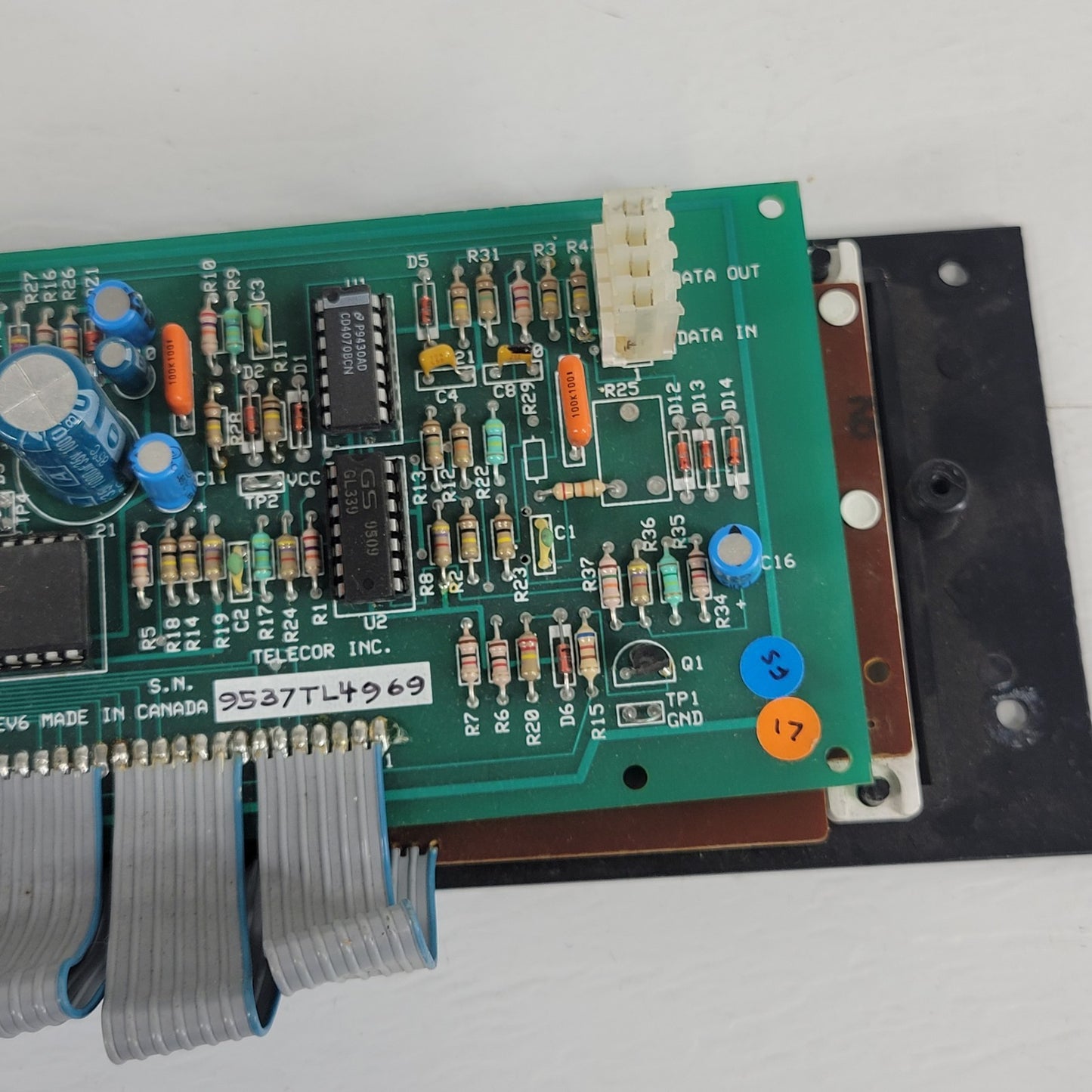 Telecor DCLK Digital Clock Rev 6 Circuit Board Screen With Black Frame