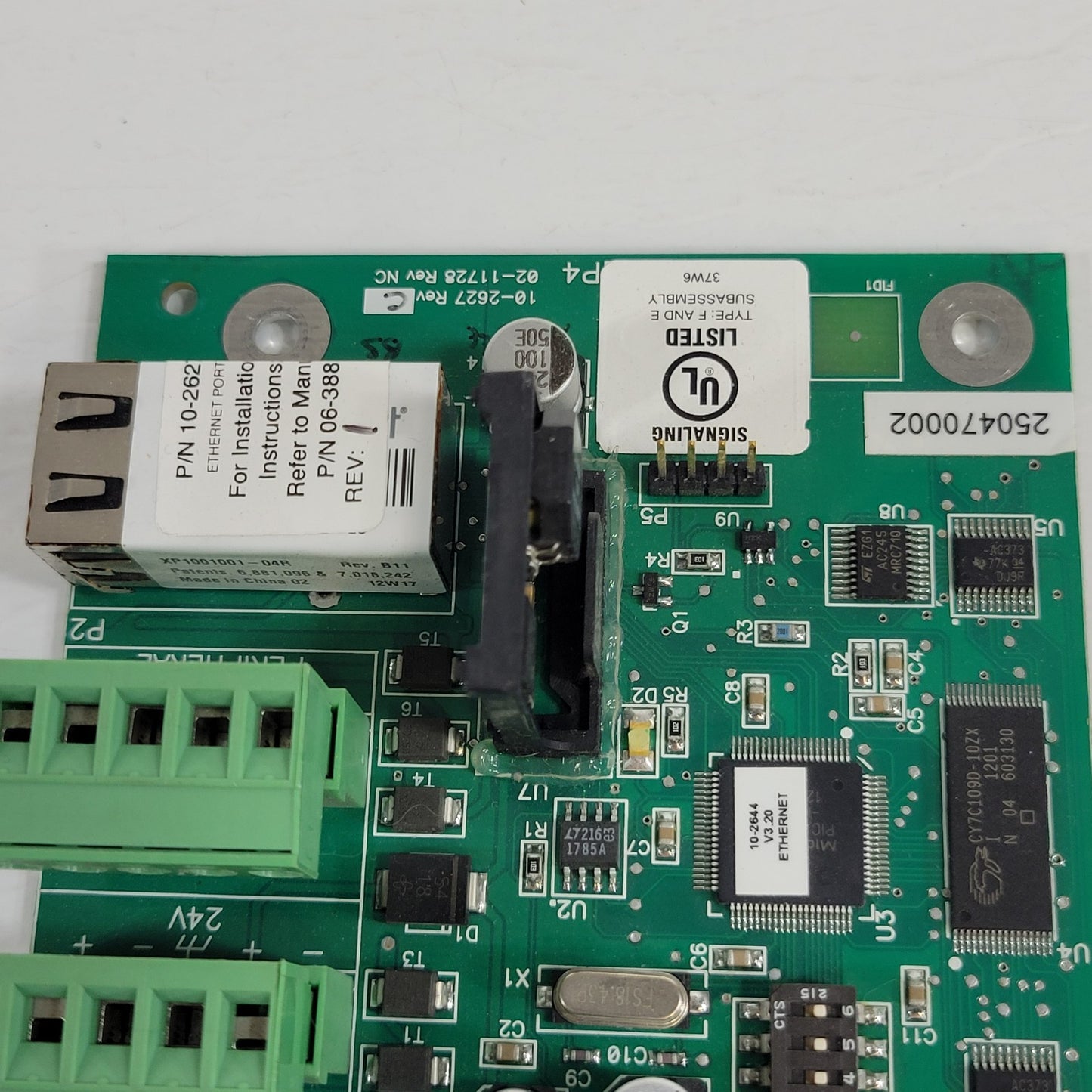 Fike 10-2627 Rev C Signaling Board Ethernet Module without Enclosure Fire