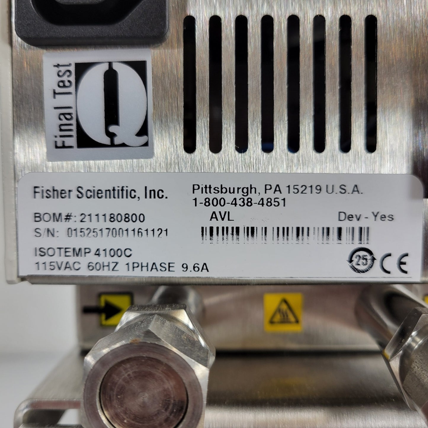 LOW HOURS Fisher Scientific Isotemp 4100C Digital Immersion Heater Water Bath