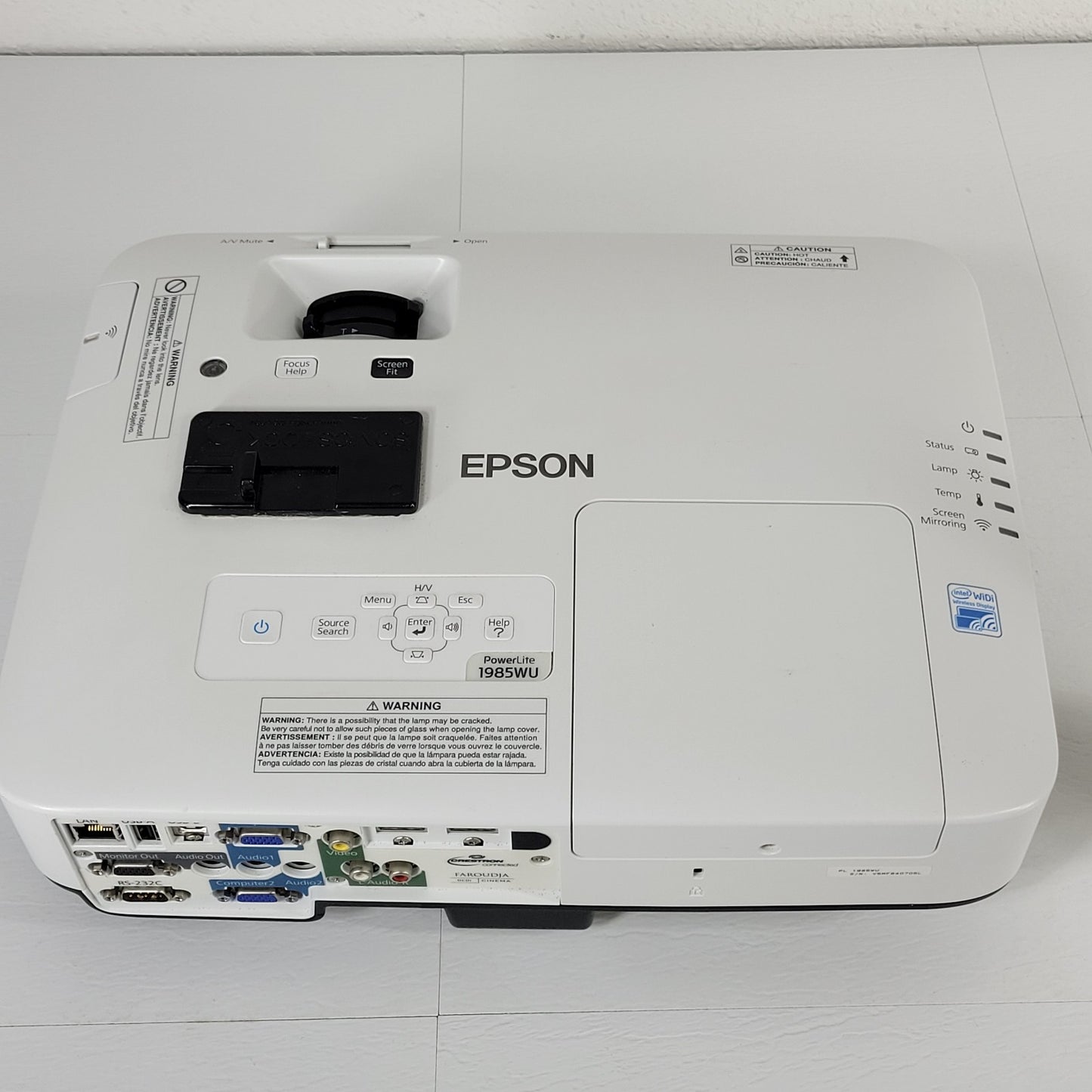 Epson H619A Power Lite 1985WU 3LCD Projector WUXGA 1080p 2150 Lamp Hours