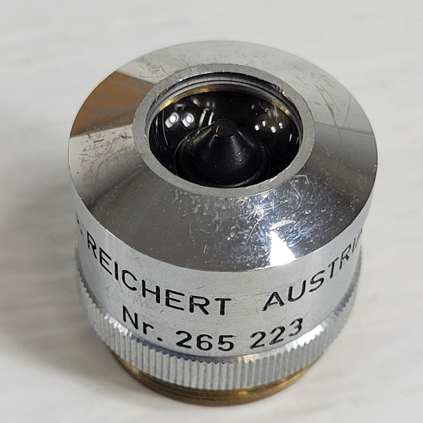 Vintage 4x C. Reichert 265 223 Microscope Objective 20mm Thread Optical Lens