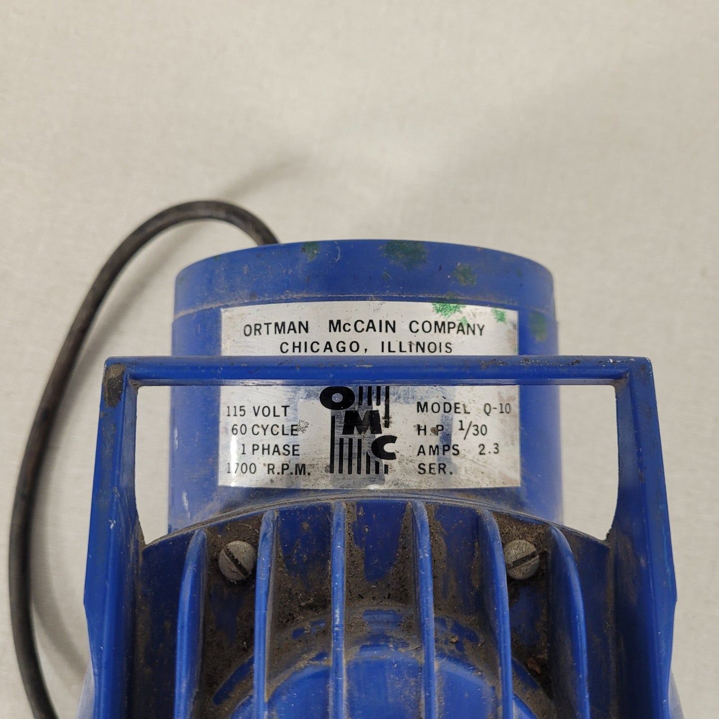 Ortman McCain Company Q-10 Paint Sprayer Oil-Free Motor 1/30 HP 1700 RPM DN19