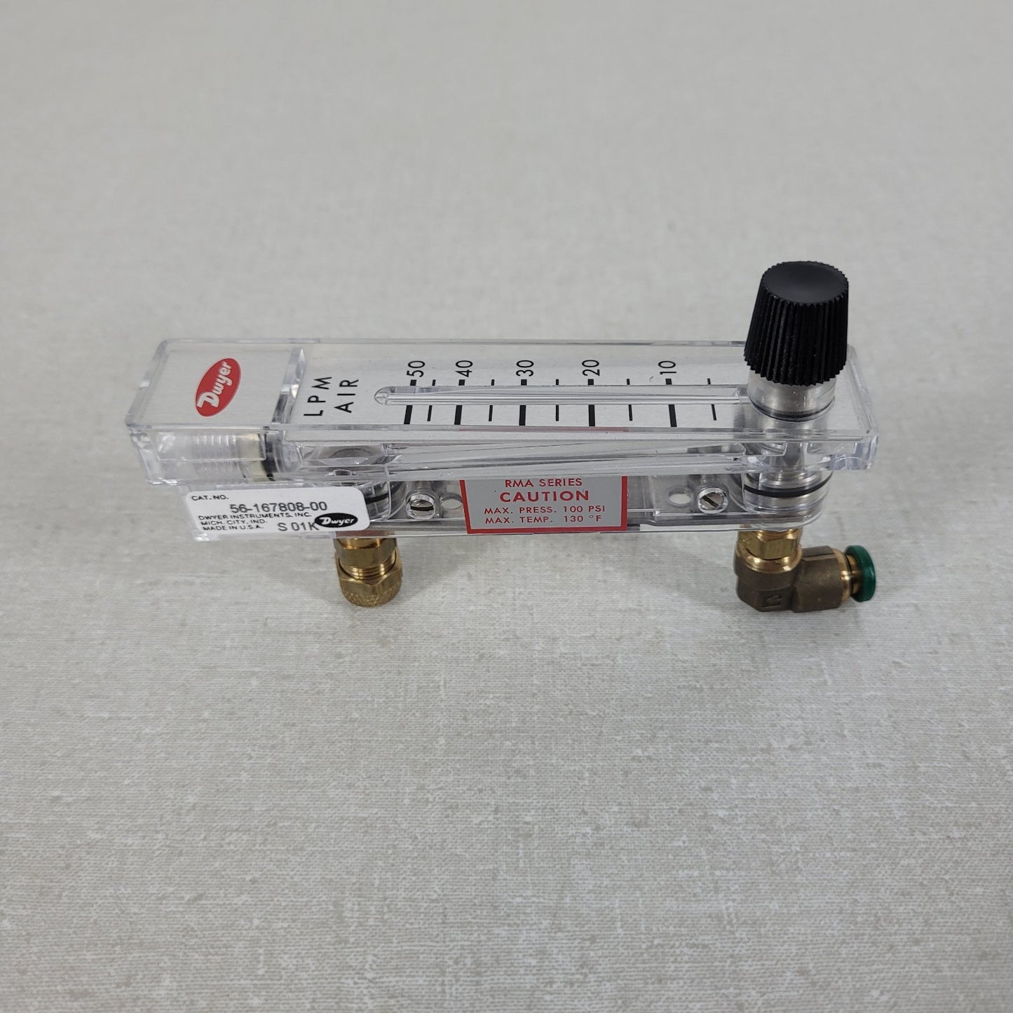 Dwyer Instruments 56-167808-00 50 LPM Air Flow Meter Maxx Press 100 PSI