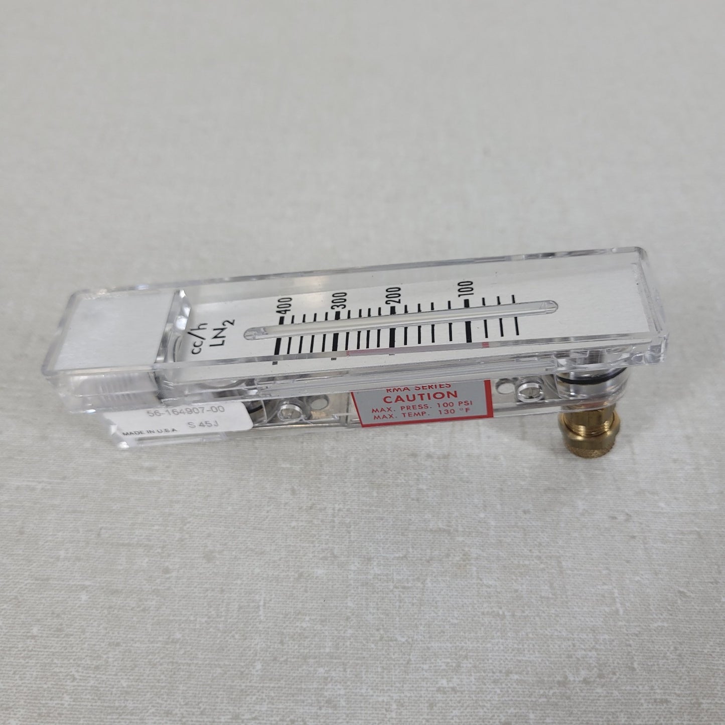 Dwyer Instruments 56-164907-00 cc/h LN2 Flow Meter Max Press 100 PSI Nitrogen