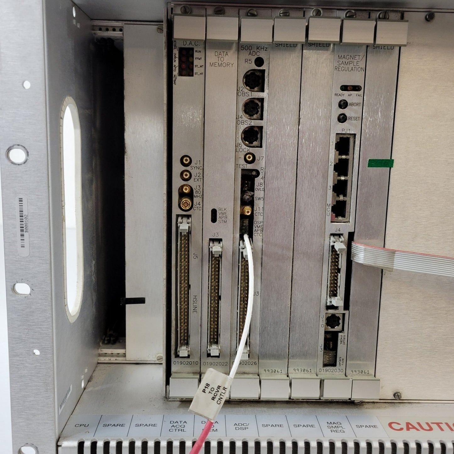 Varian NMR Control Vector 72-1135 Chassis D.A.C. DATA ACQ CTRL TO MEM ADC/DSP