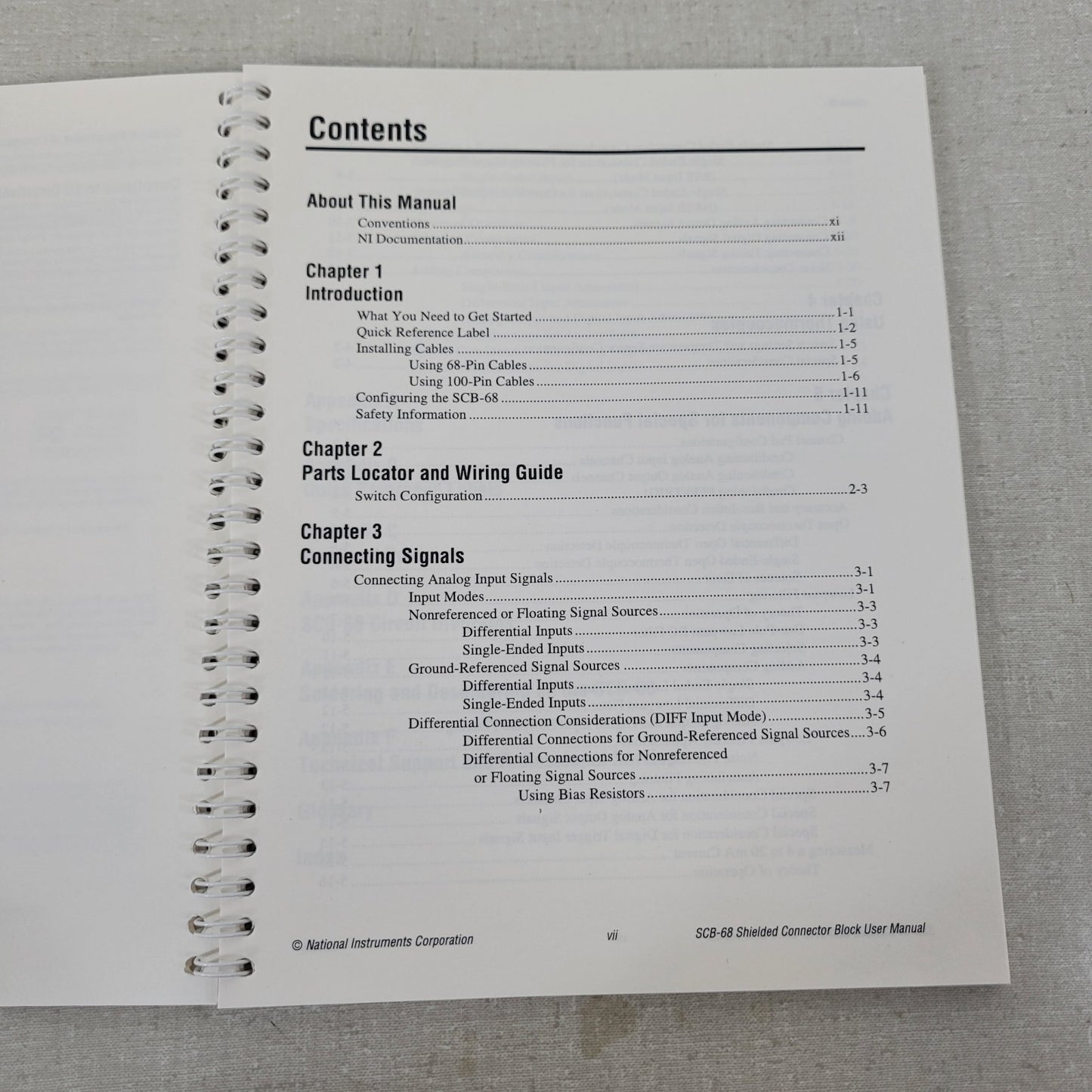 National Instruments SCB-68 68-Pin Shielded Connector Block User Manual