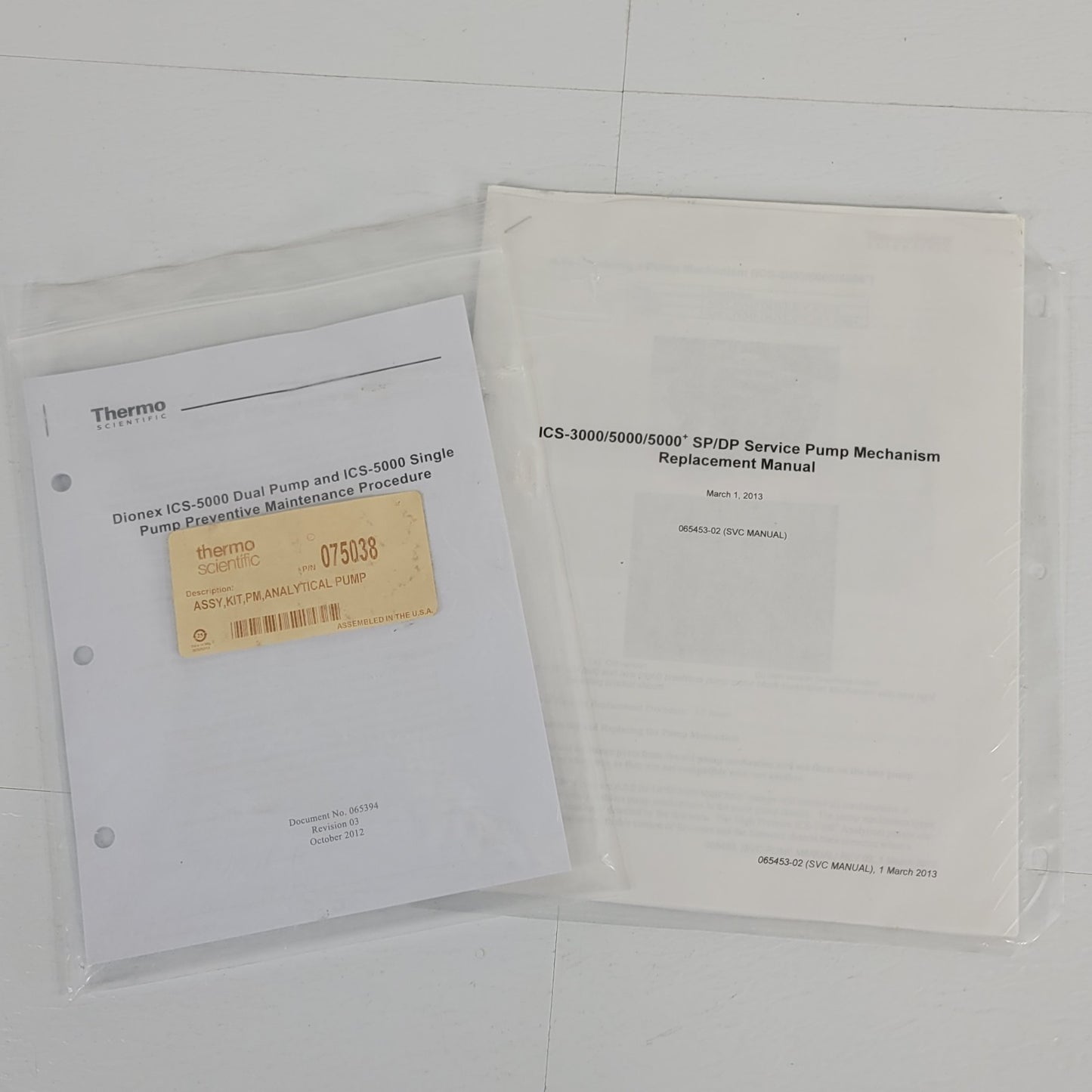 Thermo Scientific Dionex ICS-5000 Dual Pump Maintenance & Replacement Manual