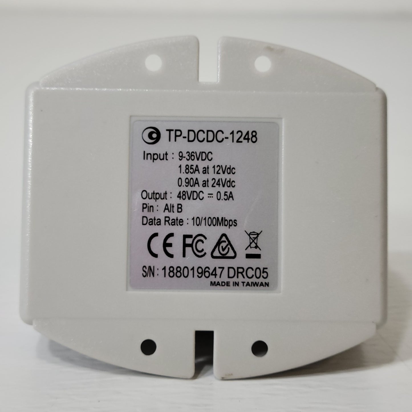 TP-DCDC-1248 PoE Power Over Ethernet Injector w/ New 6a R&Mfreenet Patch Cord