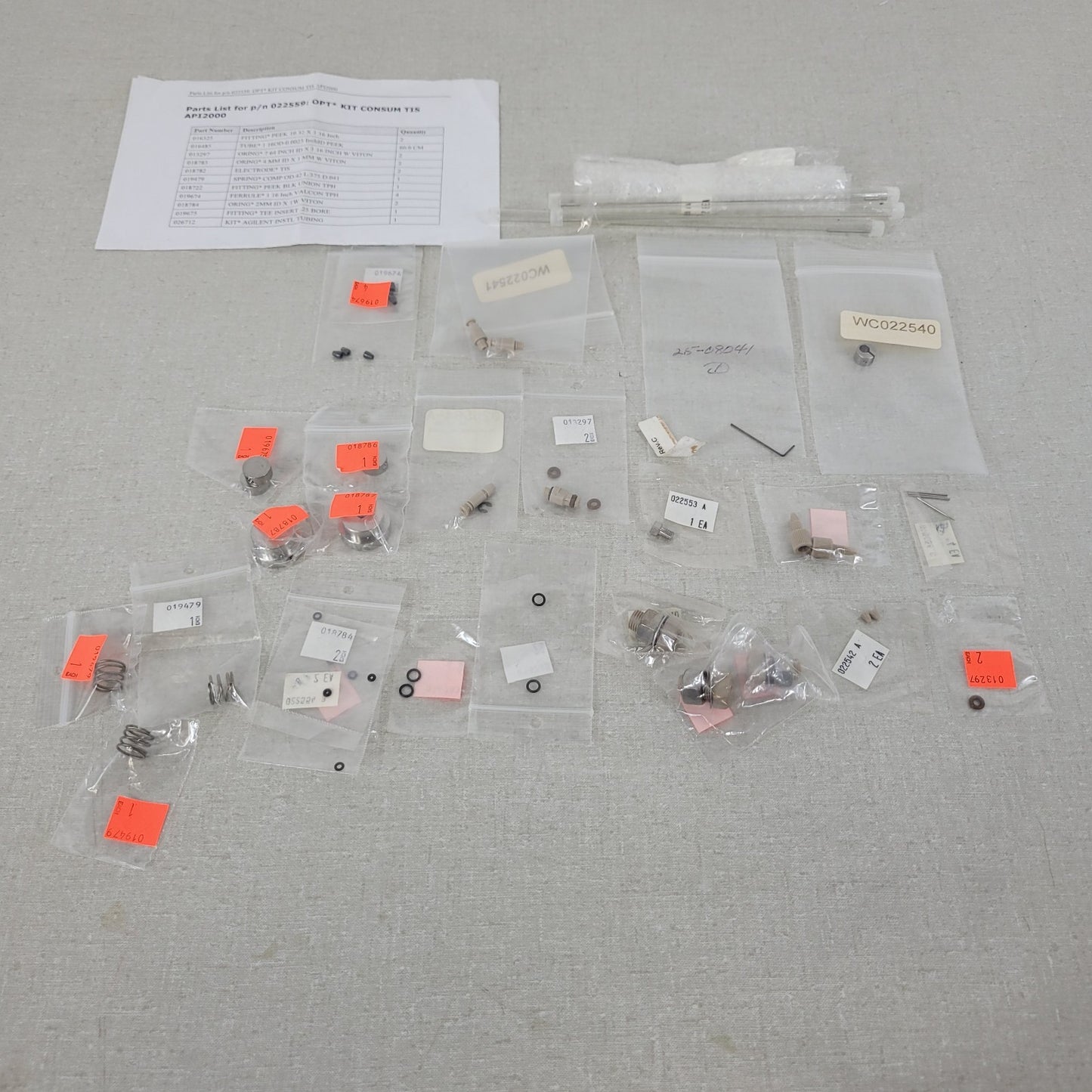 *Lot of 27* Sciex API2000 Replacement Kit Parts for 022559 Mass Spec Rebuild
