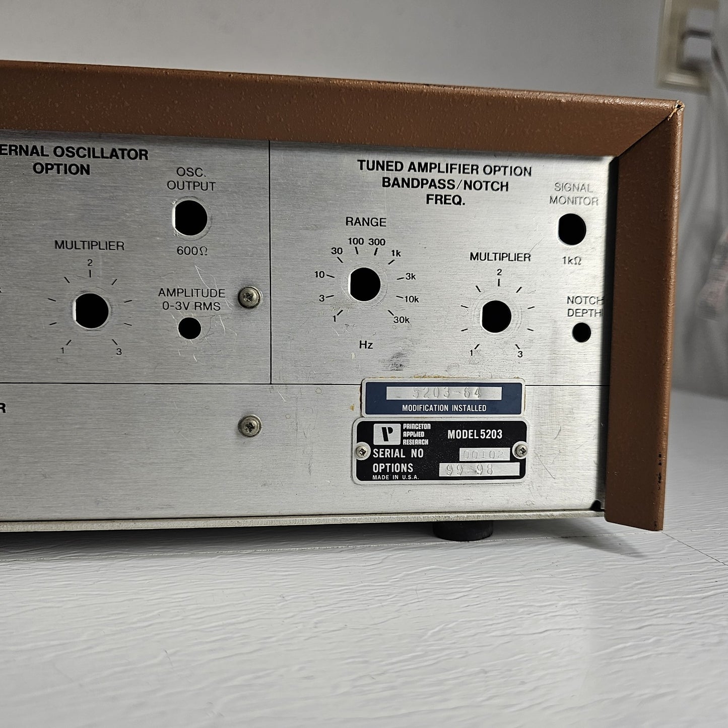 Princeton Applied Research PAR 5203 Lock-In Amplifier Option 99-98 Signal Ref