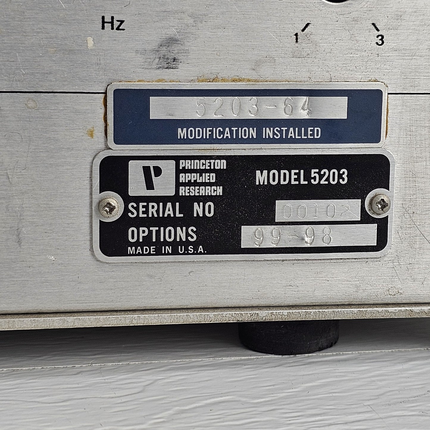 Princeton Applied Research PAR 5203 Lock-In Amplifier Option 99-98 Signal Ref