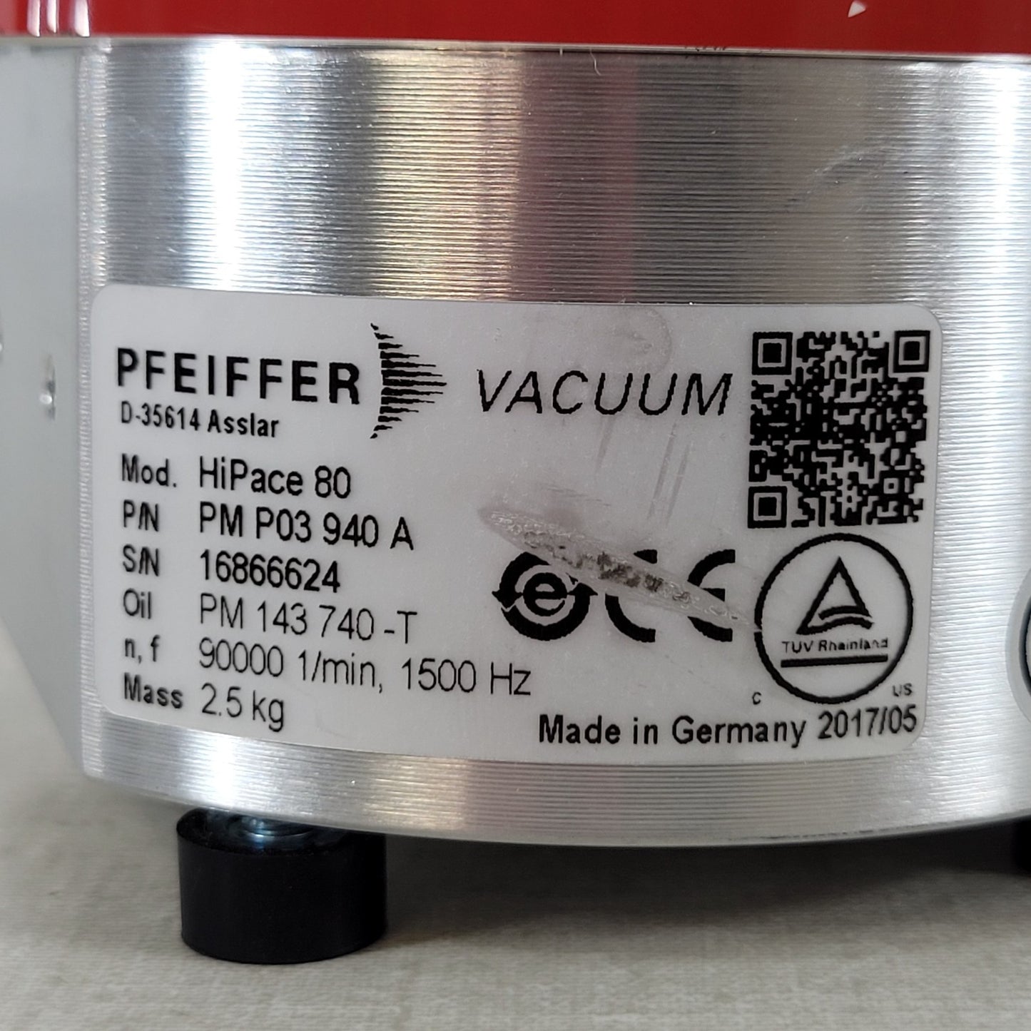 Pfeiffer Vacuum HiPace 80 Turbopump w/ TC110 Pump Controller UHV Turbomolecular