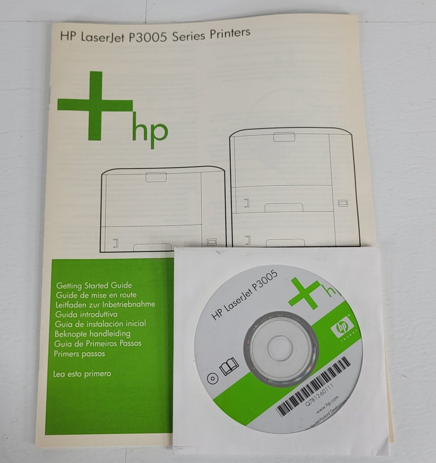 HP LaserJet P3005 Series Printer Multilingual Guide & Disc Set Q7812-60111