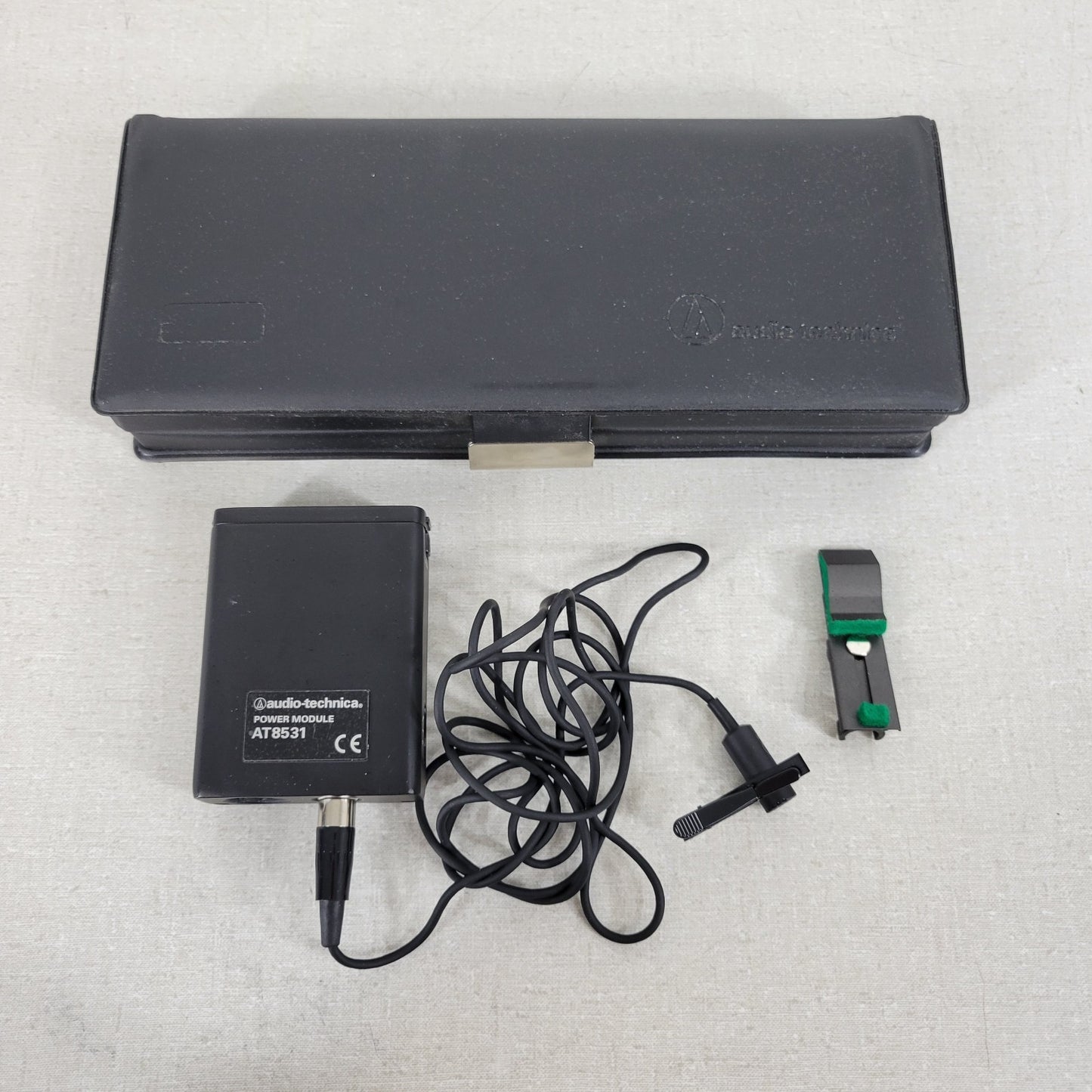 Audio Technica AT8531 Belt Pack Power Module and AT831 Clip On Microphone