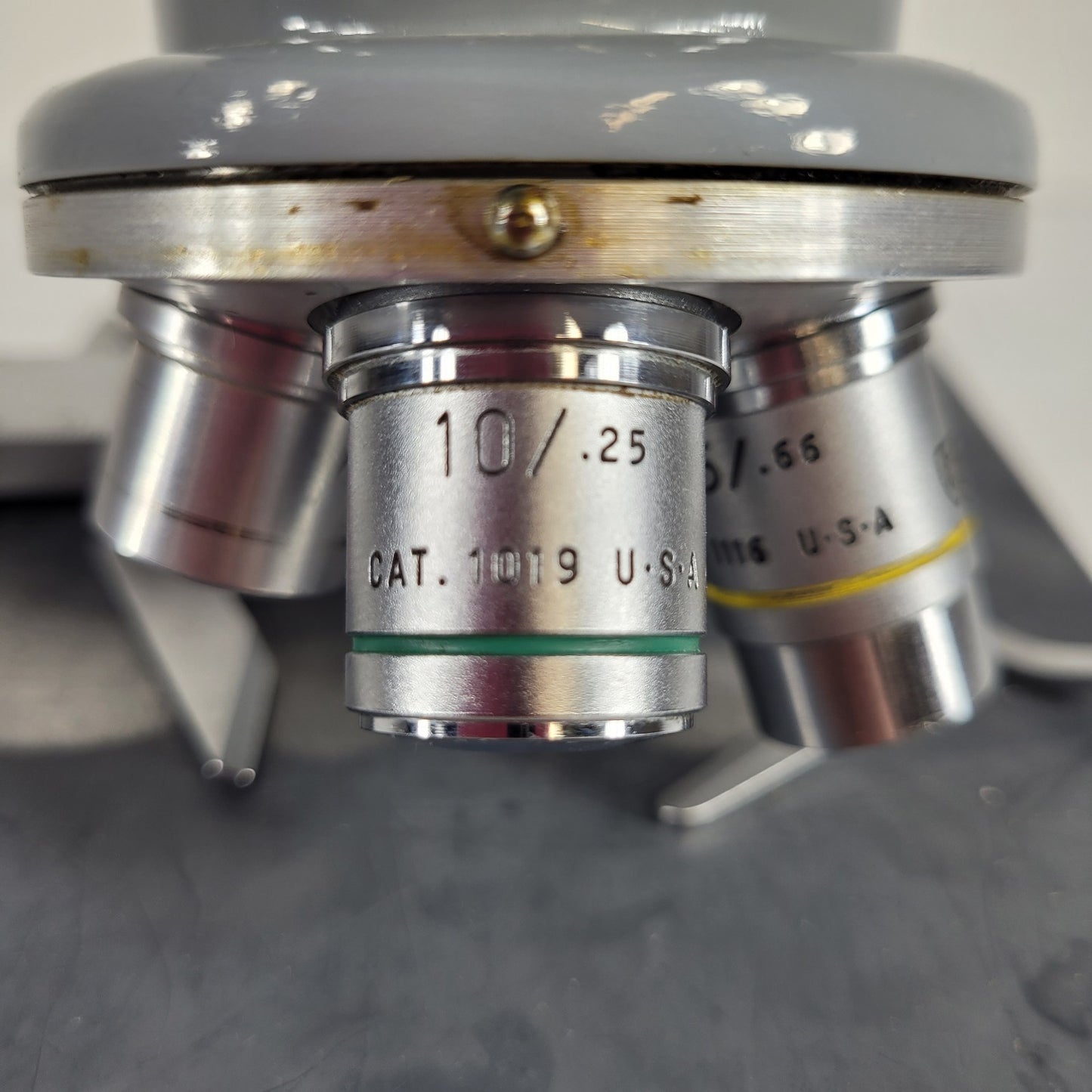American Optical AO one-fifty Microscope 4x 10x 45x 100x Objective w/ Lamp