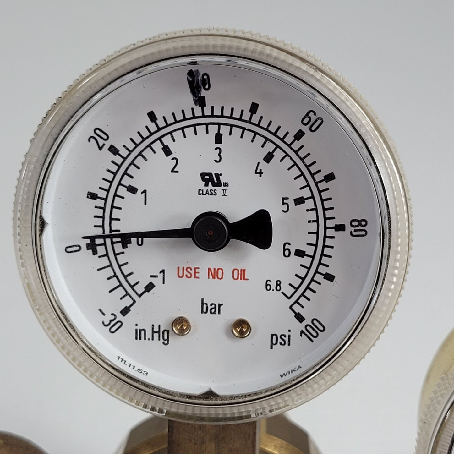 Harris HP722-050-540-A Two-Stage Gas Regulator Dual PSI Bar Presure Gauges