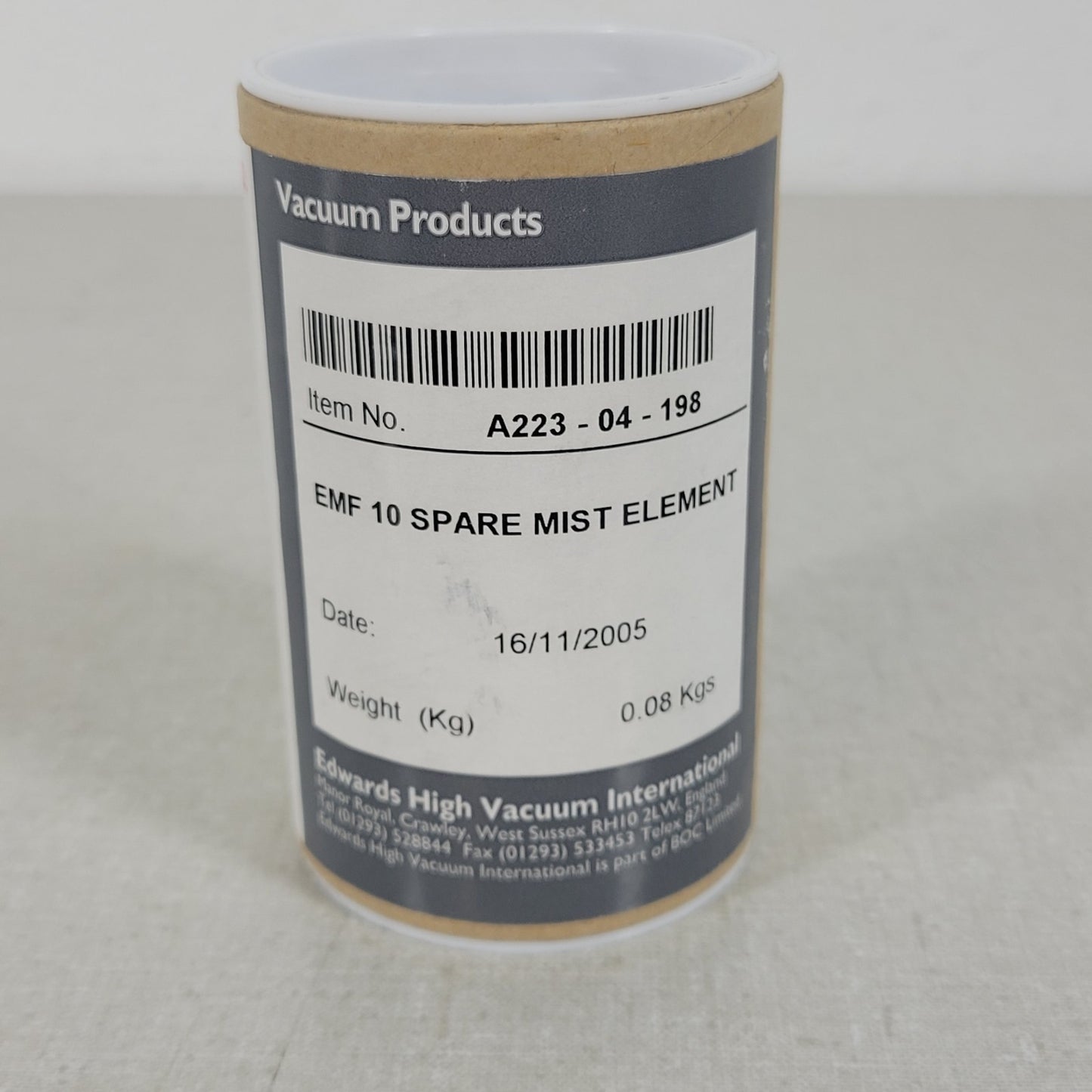 Edwards A223-04-198 EMF 10 Spare Oil Mist Eliminator Element HV