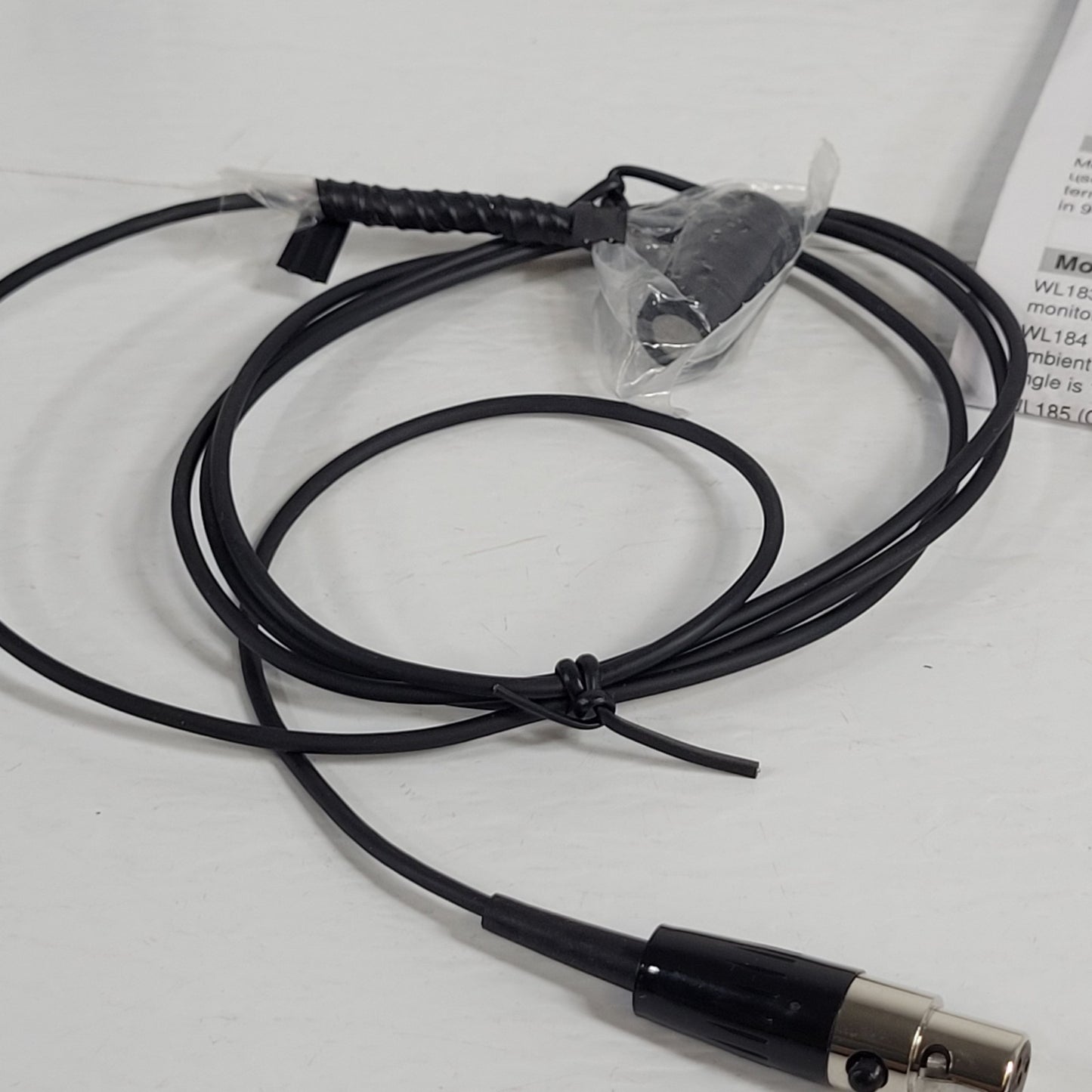 Shure WL185 Lavalier Electret Condenser Cardioid Microphone Mic Mini-XLR