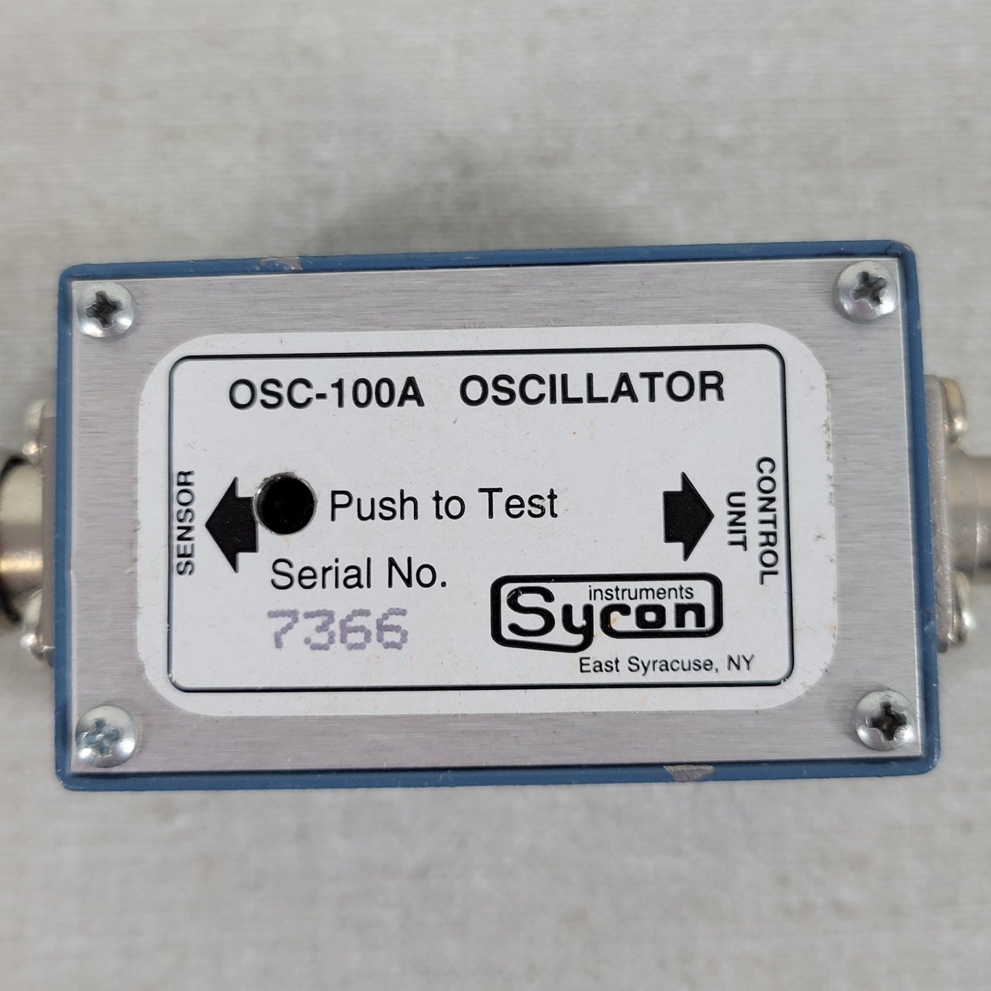 Sycon Instruments OSC-100A Crystal Oscillator Deposition Thickness Monitor