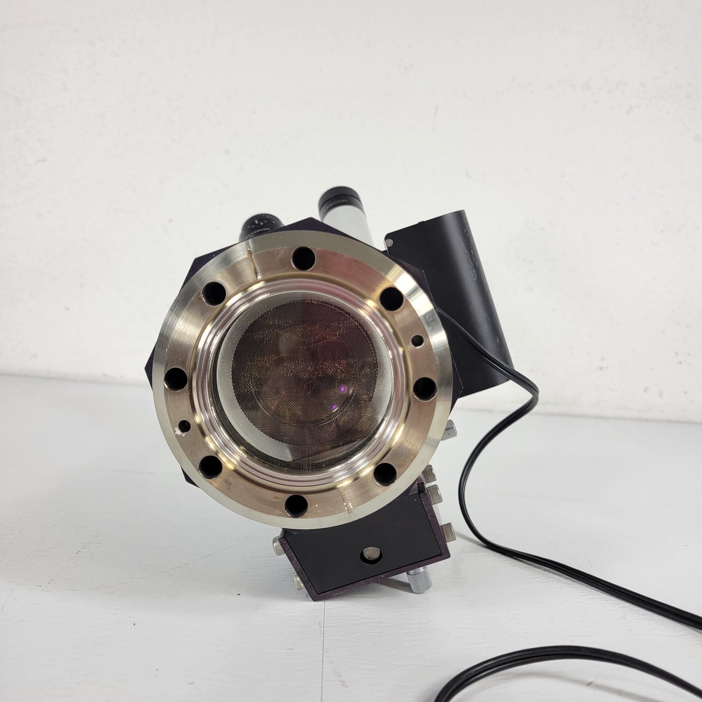 Wild M5A Stereo Zoom Microscope Viewport High Vacuum UHV 4.5" CF Flange DN63CF