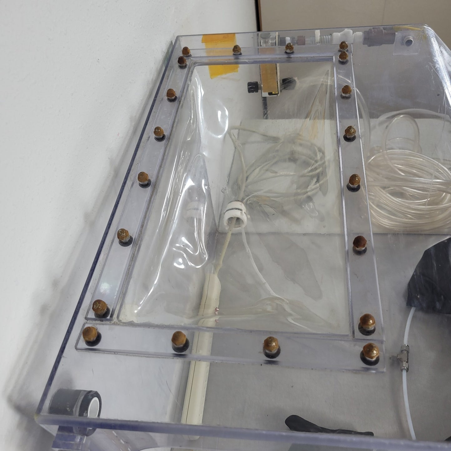FOR PARTS Table Top Laboratory Controlled Gas Glovebox 24" X 25" X 20" Tall