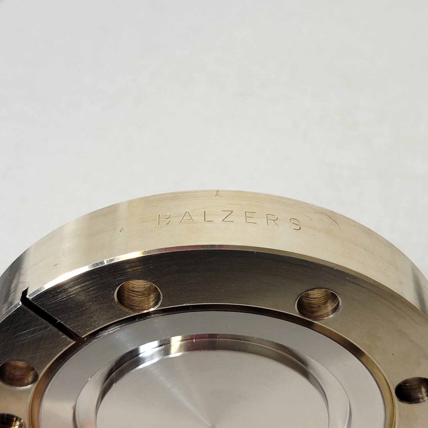 Balzers DN63CF 4.5" CF Blank Flange Non-Rotatable SS Conflat High Vacuum