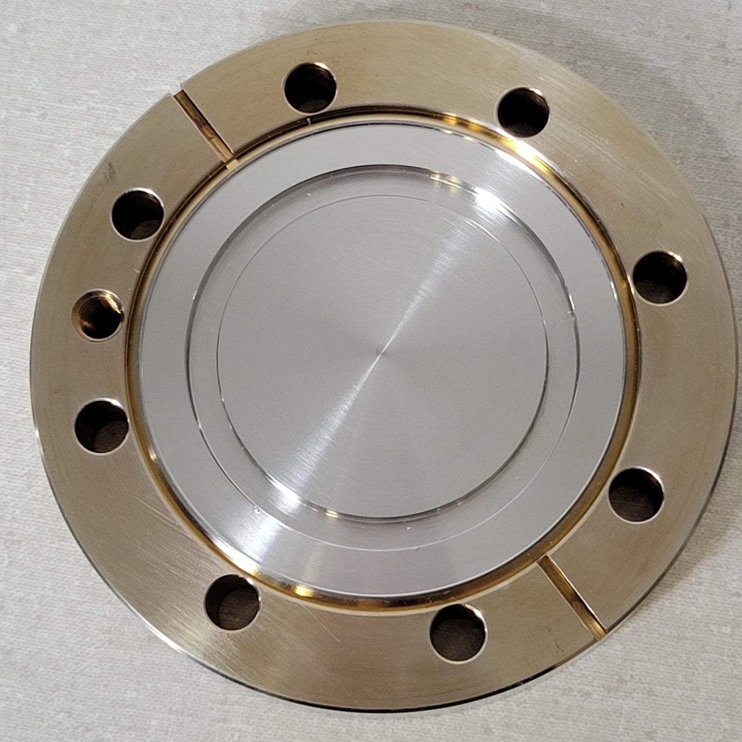 Balzers DN63CF 4.5" CF Blank Flange Non-Rotatable SS Conflat High Vacuum