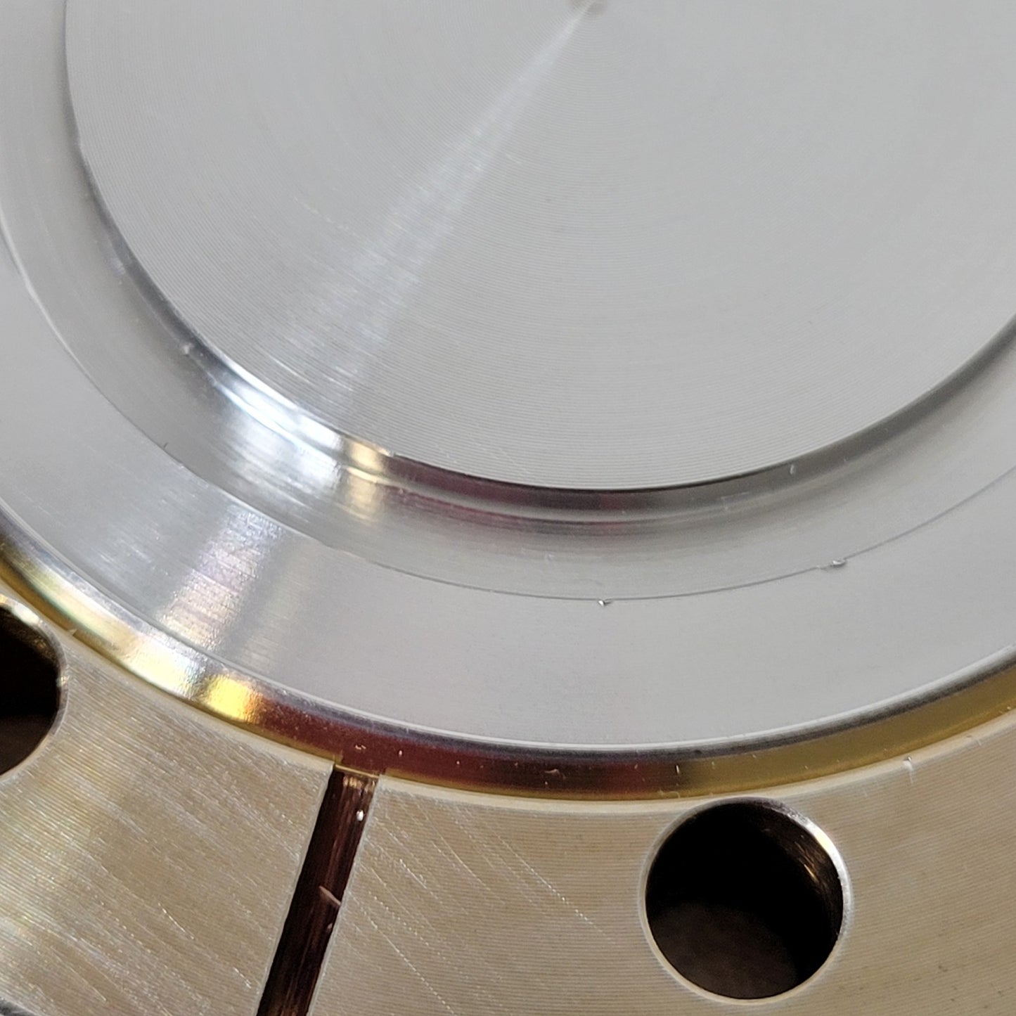 Balzers DN63CF 4.5" CF Blank Flange Non-Rotatable SS Conflat High Vacuum