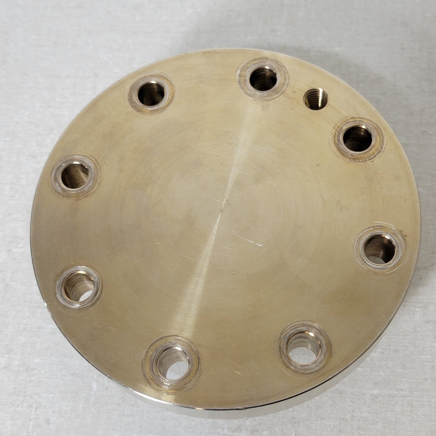 Balzers DN63CF 4.5" CF Blank Flange Non-Rotatable SS Conflat High Vacuum