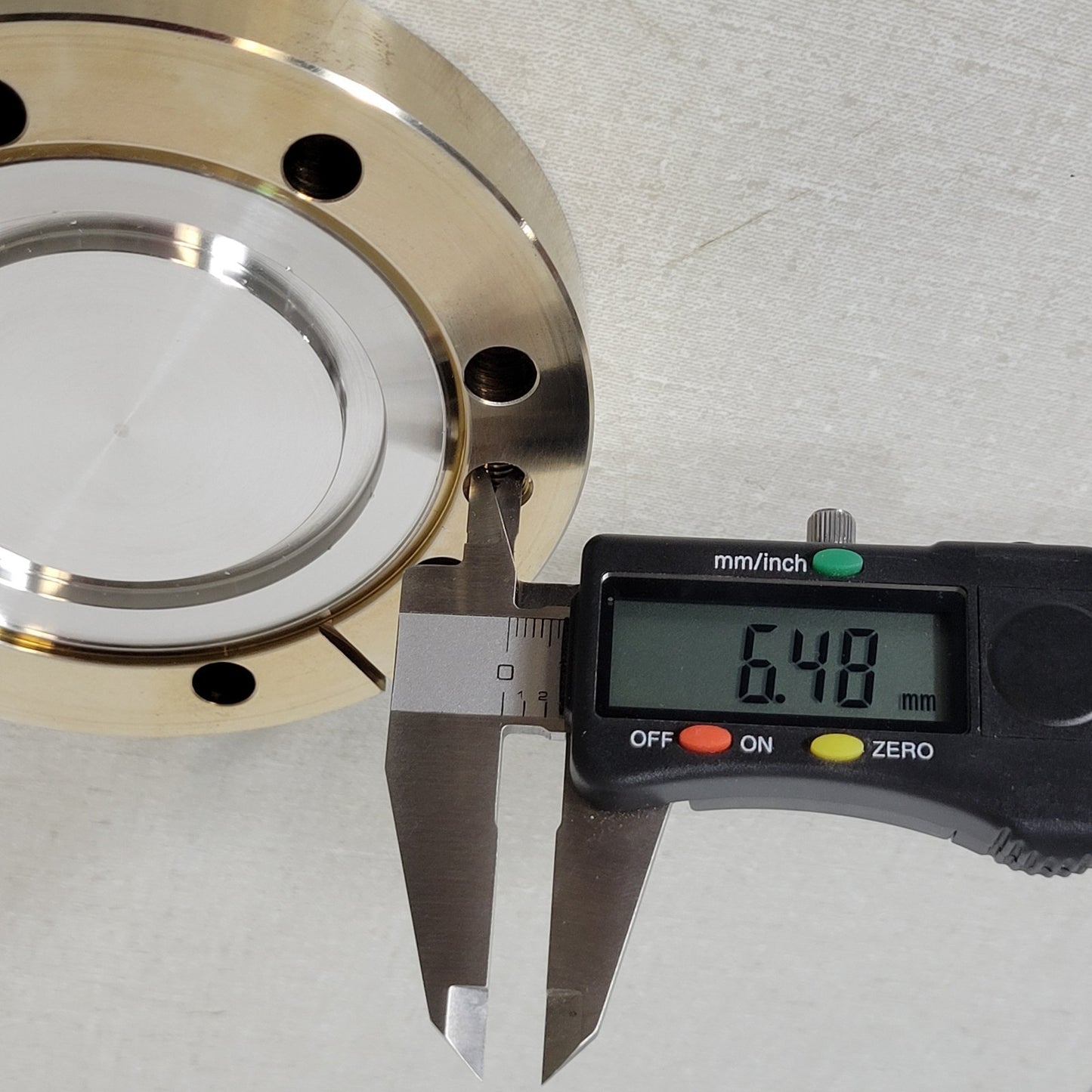 Balzers DN63CF 4.5" CF Blank Flange Non-Rotatable SS Conflat High Vacuum