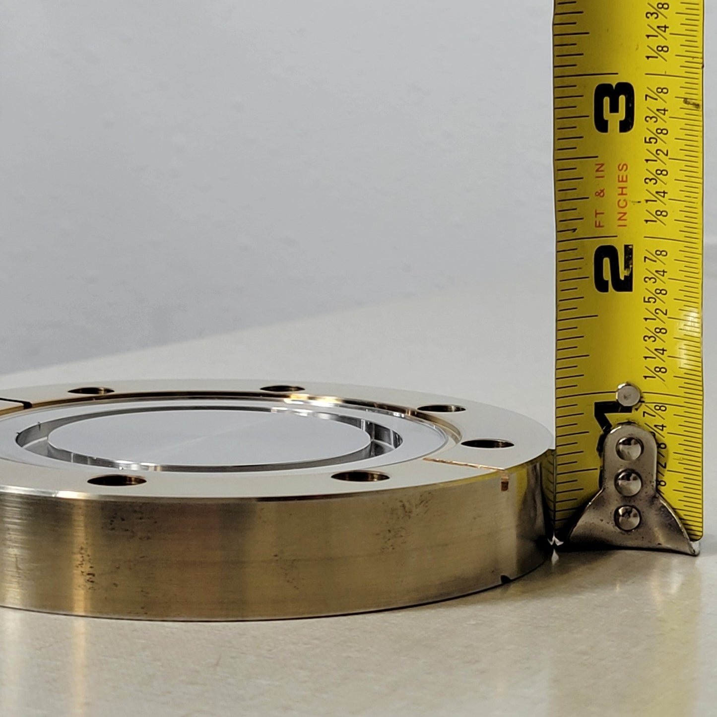 Balzers DN63CF 4.5" CF Blank Flange Non-Rotatable SS Conflat High Vacuum