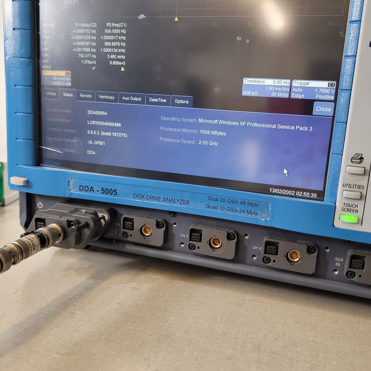 TESTED LeCroy DDA-5005 XL 5GHz Oscilloscope Quad-Channel 10GS/s Upgraded to SSD
