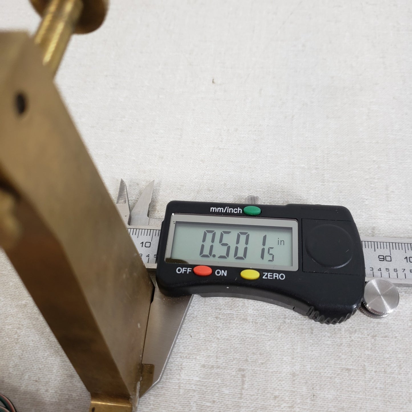 Custom Brass Dual Thumb Screw Clamp Strain Gauge Clamp 1.46" Max Opening