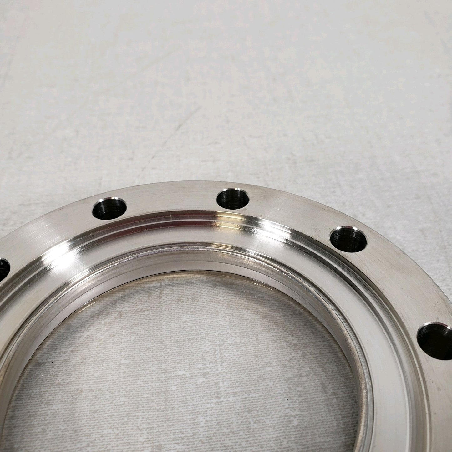 Huntington Labs 4.62" CF Conflat Quartz Viewport DN75CF High Vacuum 2-5/8" Port