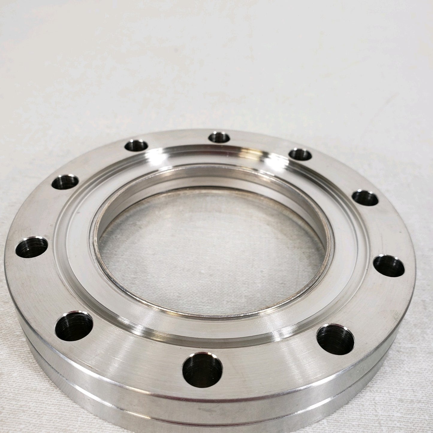 Huntington Labs 4.62" CF Conflat Quartz Viewport DN75CF High Vacuum 2-5/8" Port