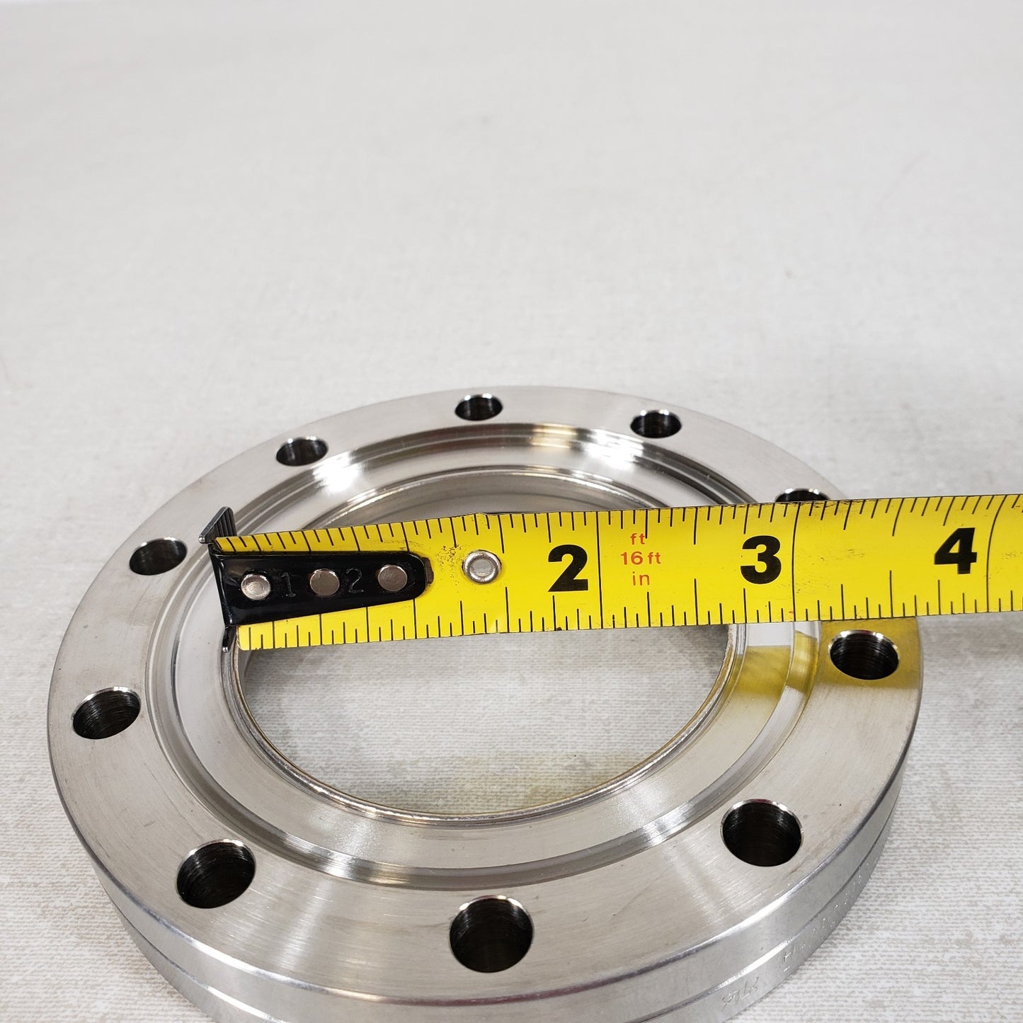 Huntington Labs 4.62" CF Conflat Quartz Viewport DN75CF High Vacuum 2-5/8" Port