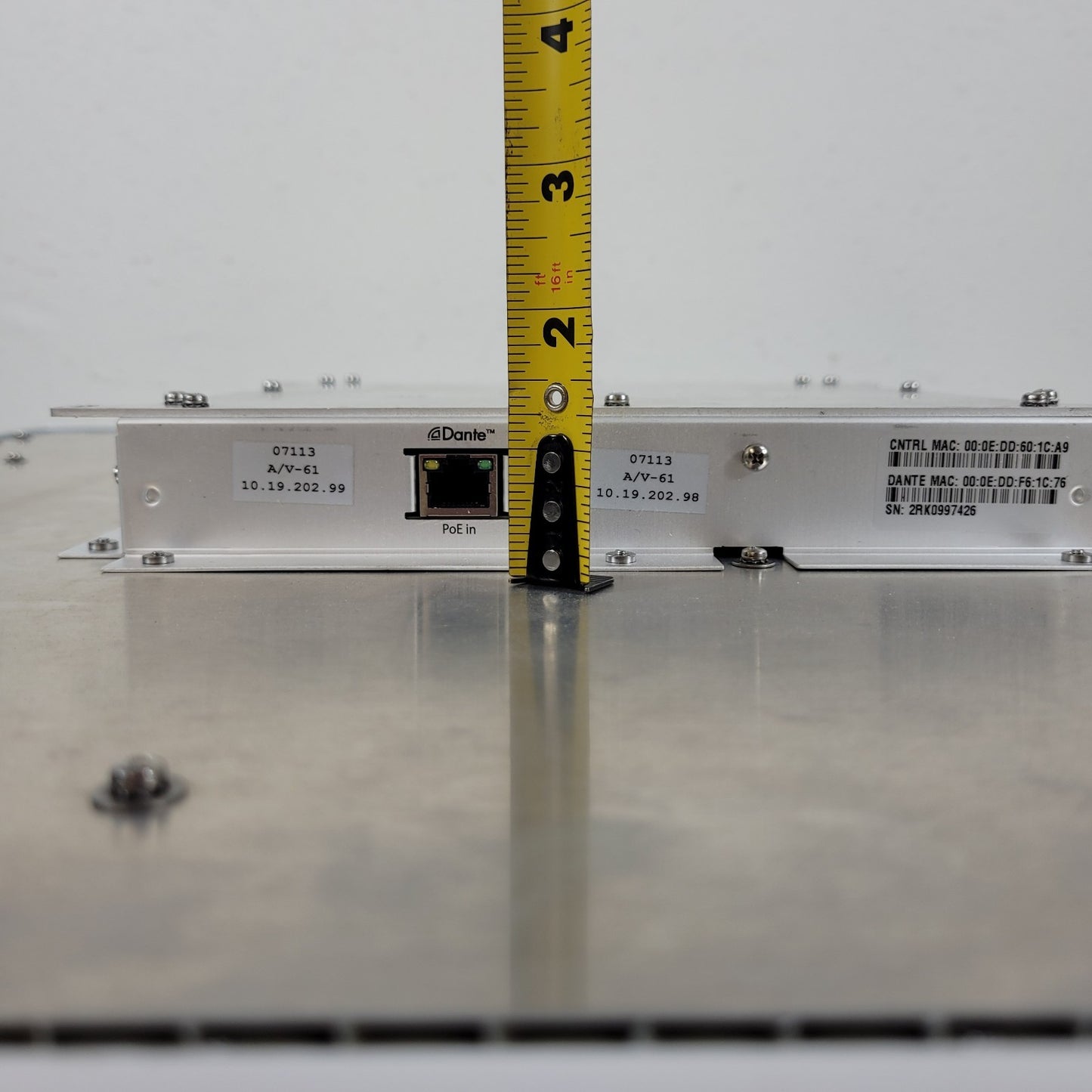 FOR PARTS- Shure MXA910W Microflex Ceiling Array Microphone 2ftx2ft Dante