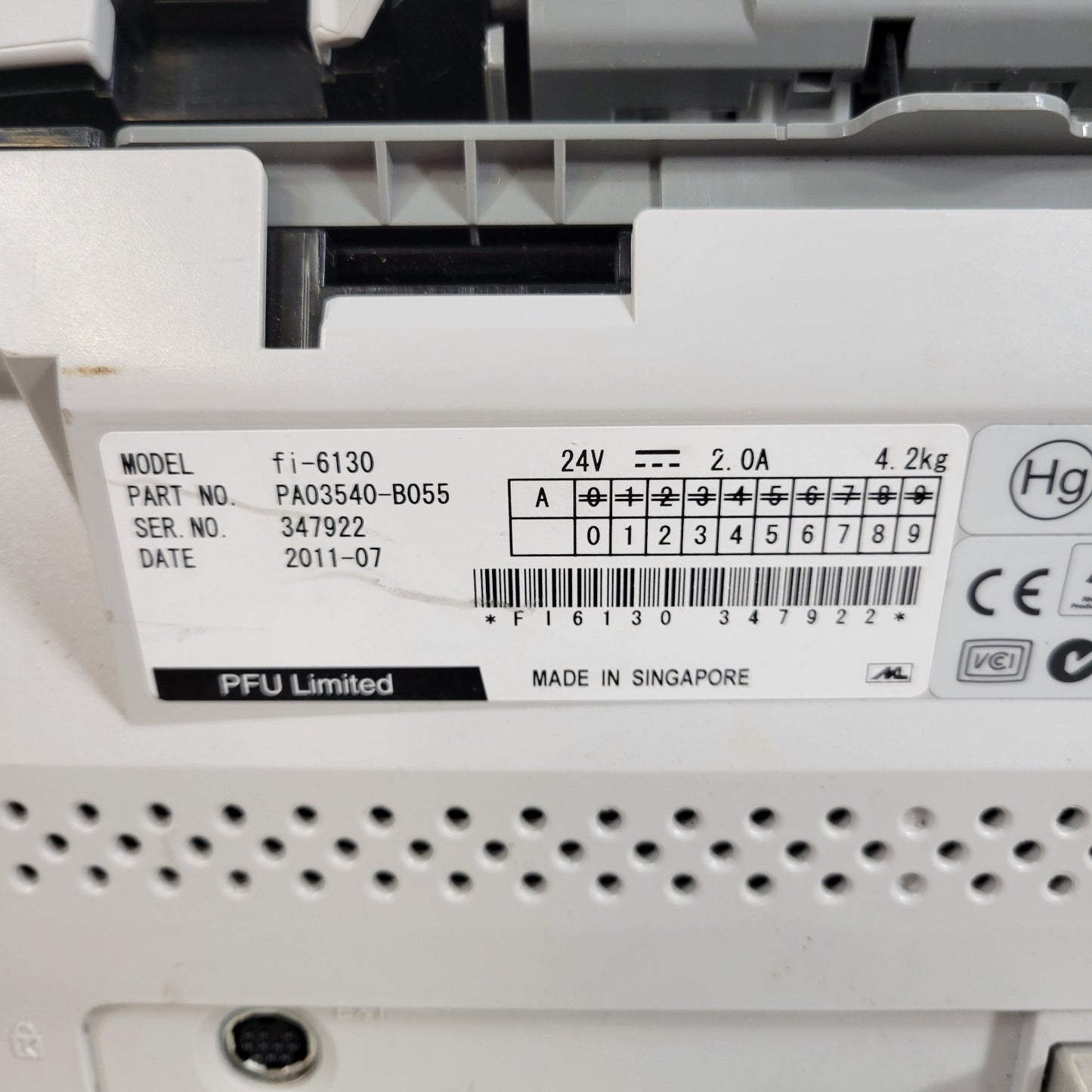Fujitsu FI-6130 Compact Desktop Duplex Color ADF Sheet Fed Document Scanner