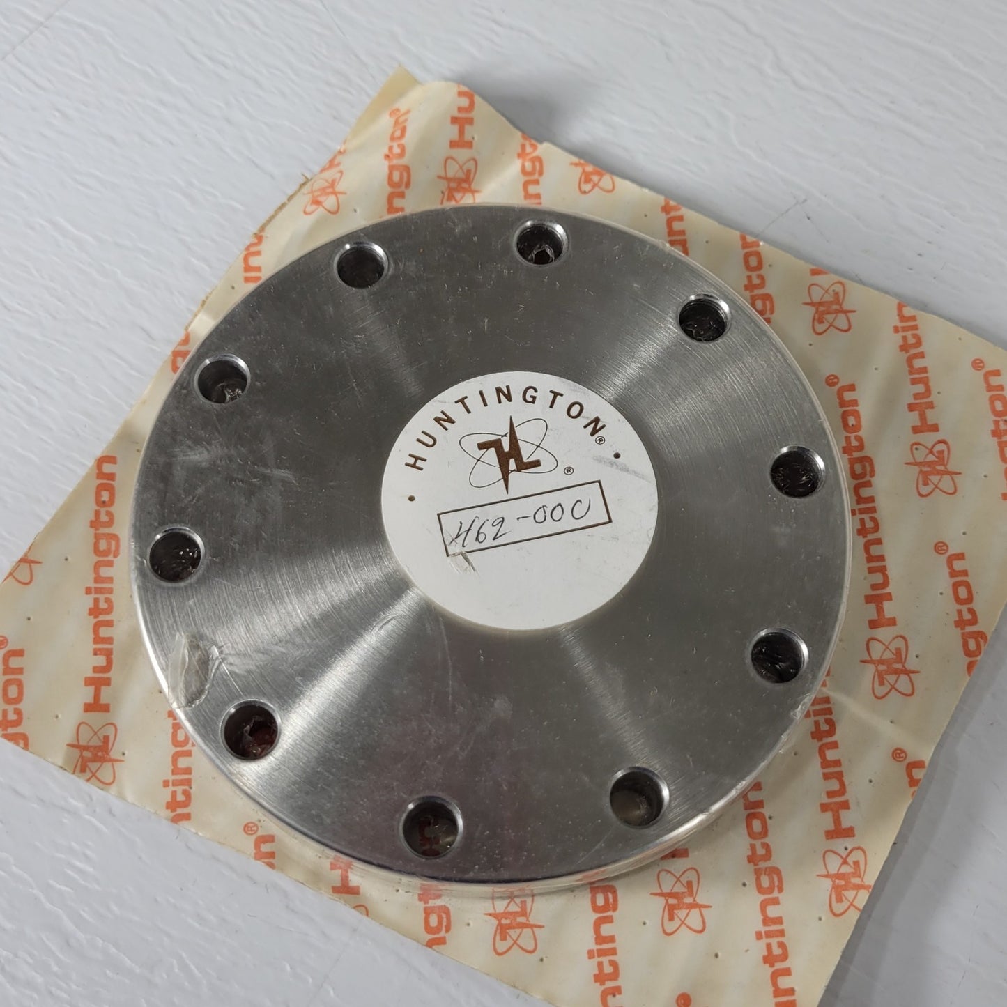 Huntington DN75CF 4.62" Blank Flange 469-000 Stainless Steel High Vacuum CF75