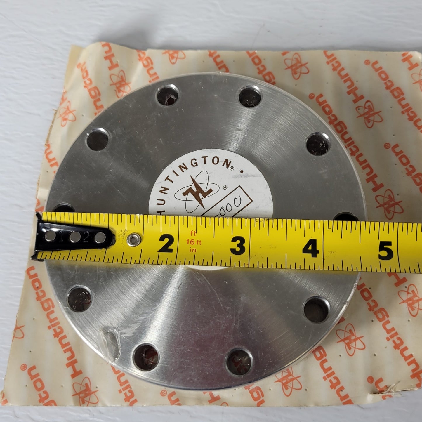 Huntington DN75CF 4.62" Blank Flange 469-000 Stainless Steel High Vacuum CF75