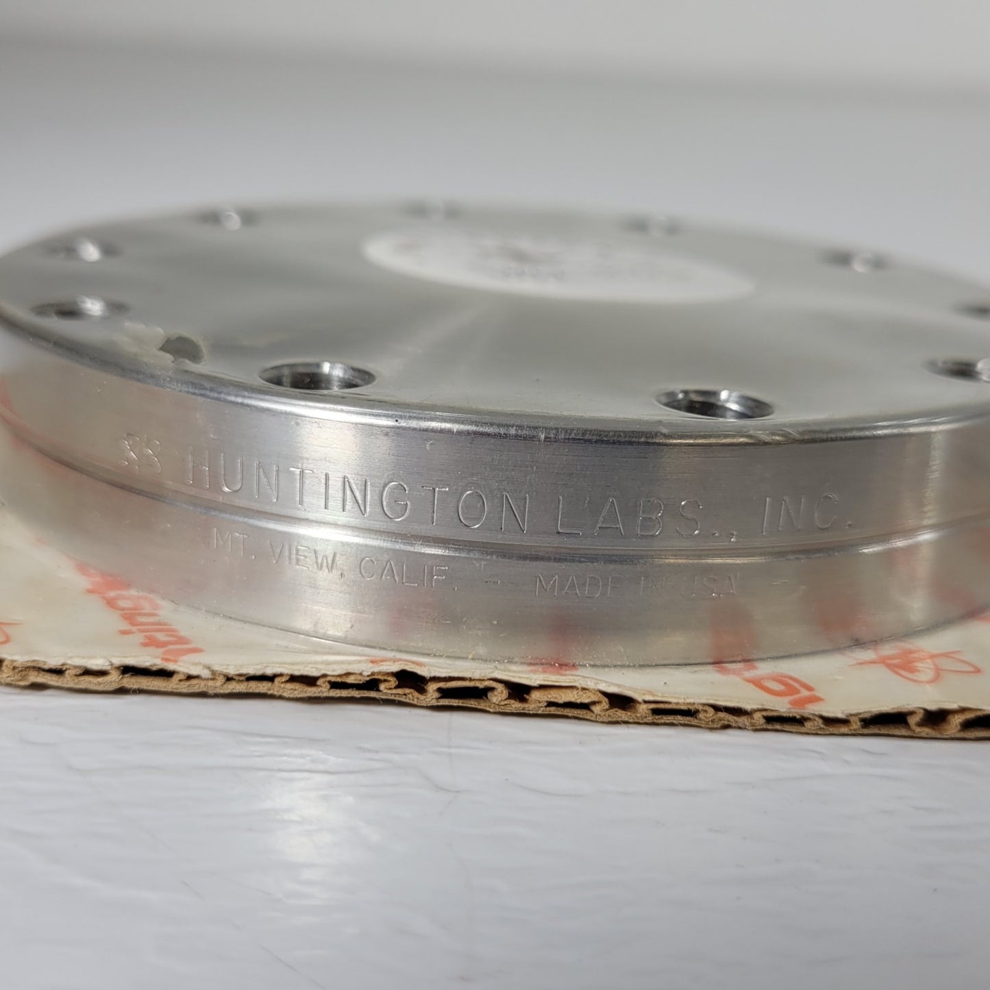 Huntington DN75CF 4.62" Blank Flange 469-000 Stainless Steel High Vacuum CF75