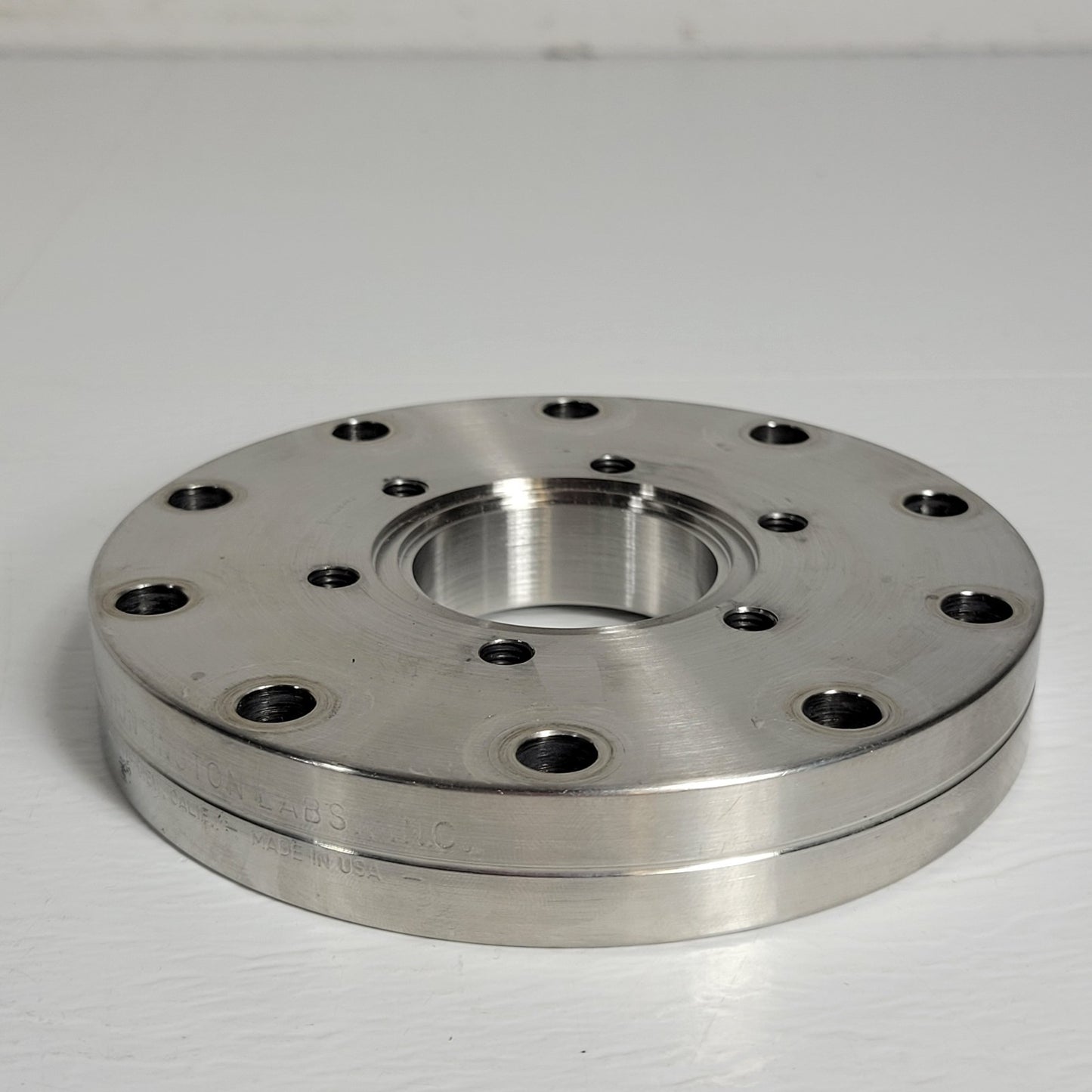Huntington 4.62" Conflat DN75CF To 2.75" CF DN35CF Zero-Length Adapter Flange SS