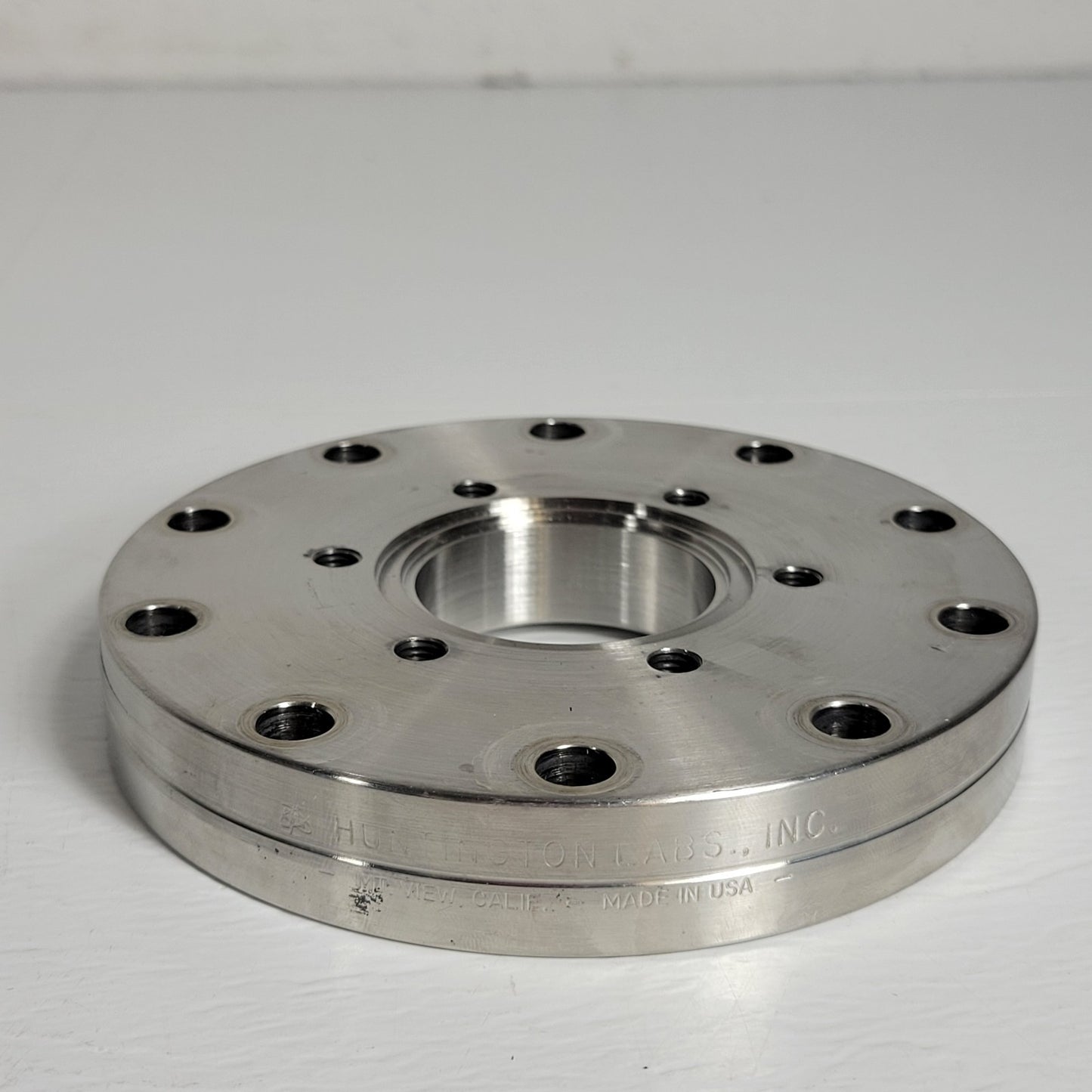 Huntington 4.62" Conflat DN75CF To 2.75" CF DN35CF Zero-Length Adapter Flange SS