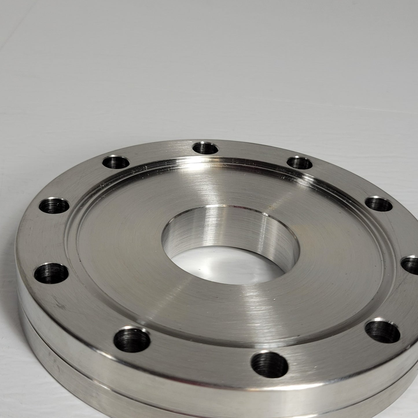Huntington 4.62" Conflat DN75CF To 2.75" CF DN35CF Zero-Length Adapter Flange SS