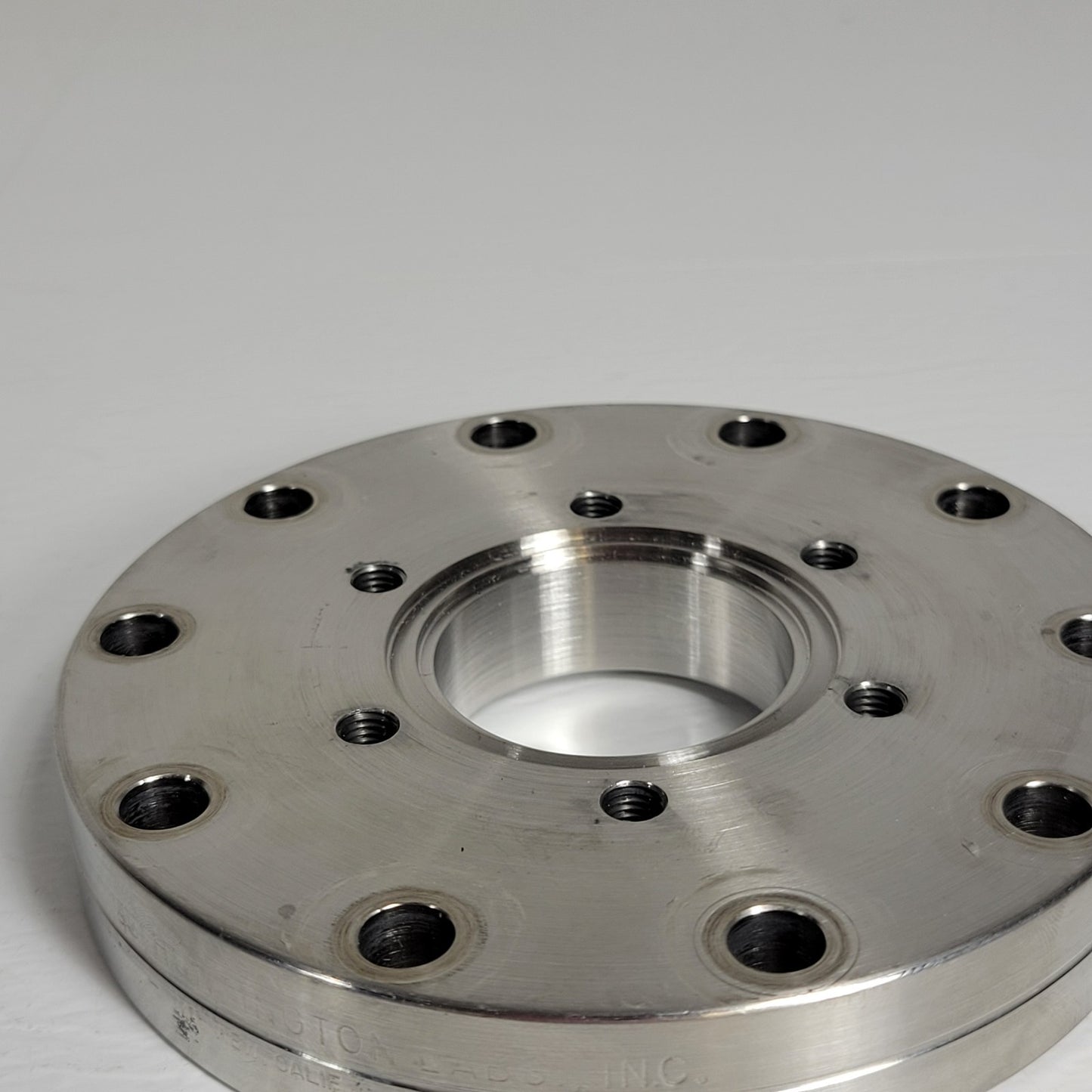 Huntington 4.62" Conflat DN75CF To 2.75" CF DN35CF Zero-Length Adapter Flange SS
