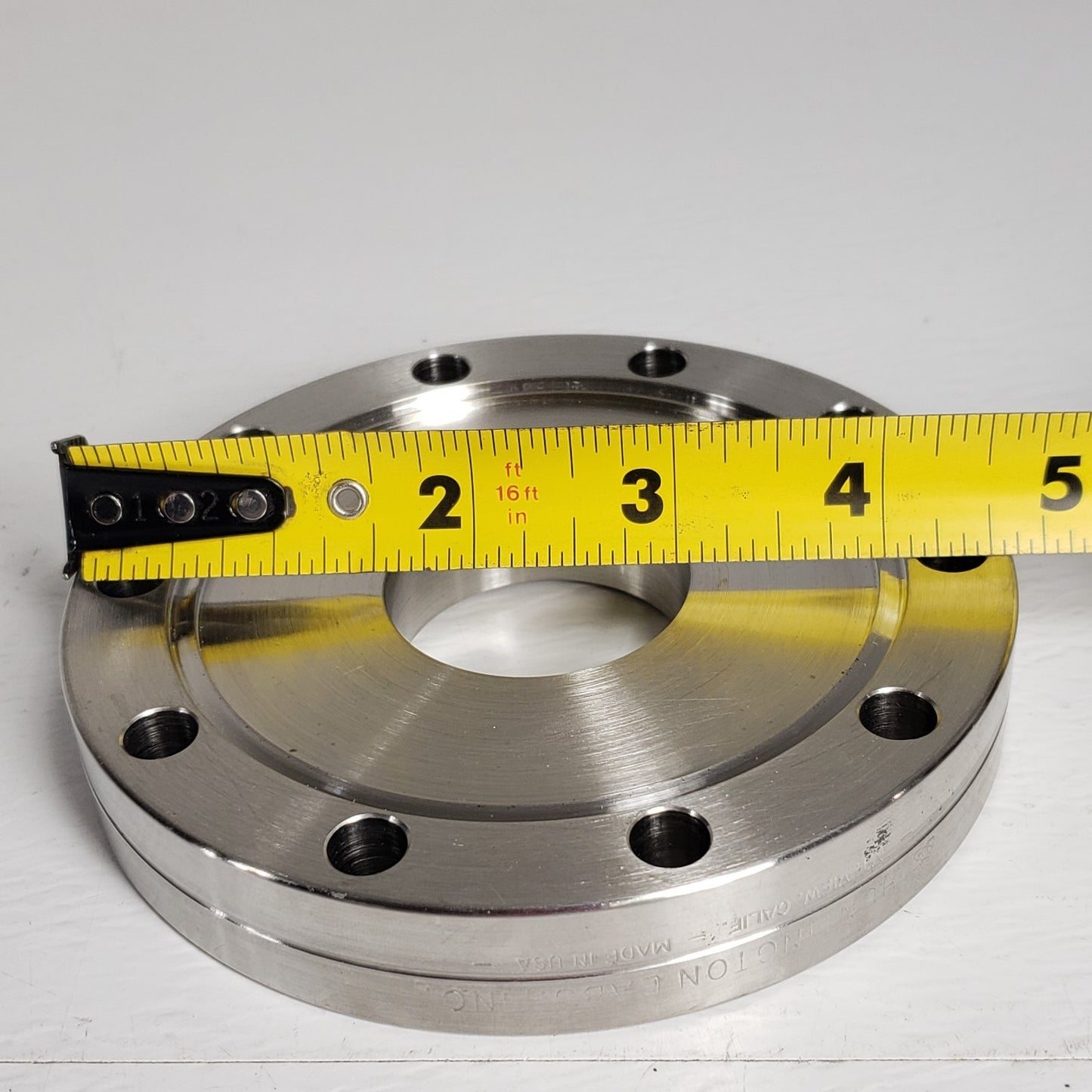 Huntington 4.62" Conflat DN75CF To 2.75" CF DN35CF Zero-Length Adapter Flange SS